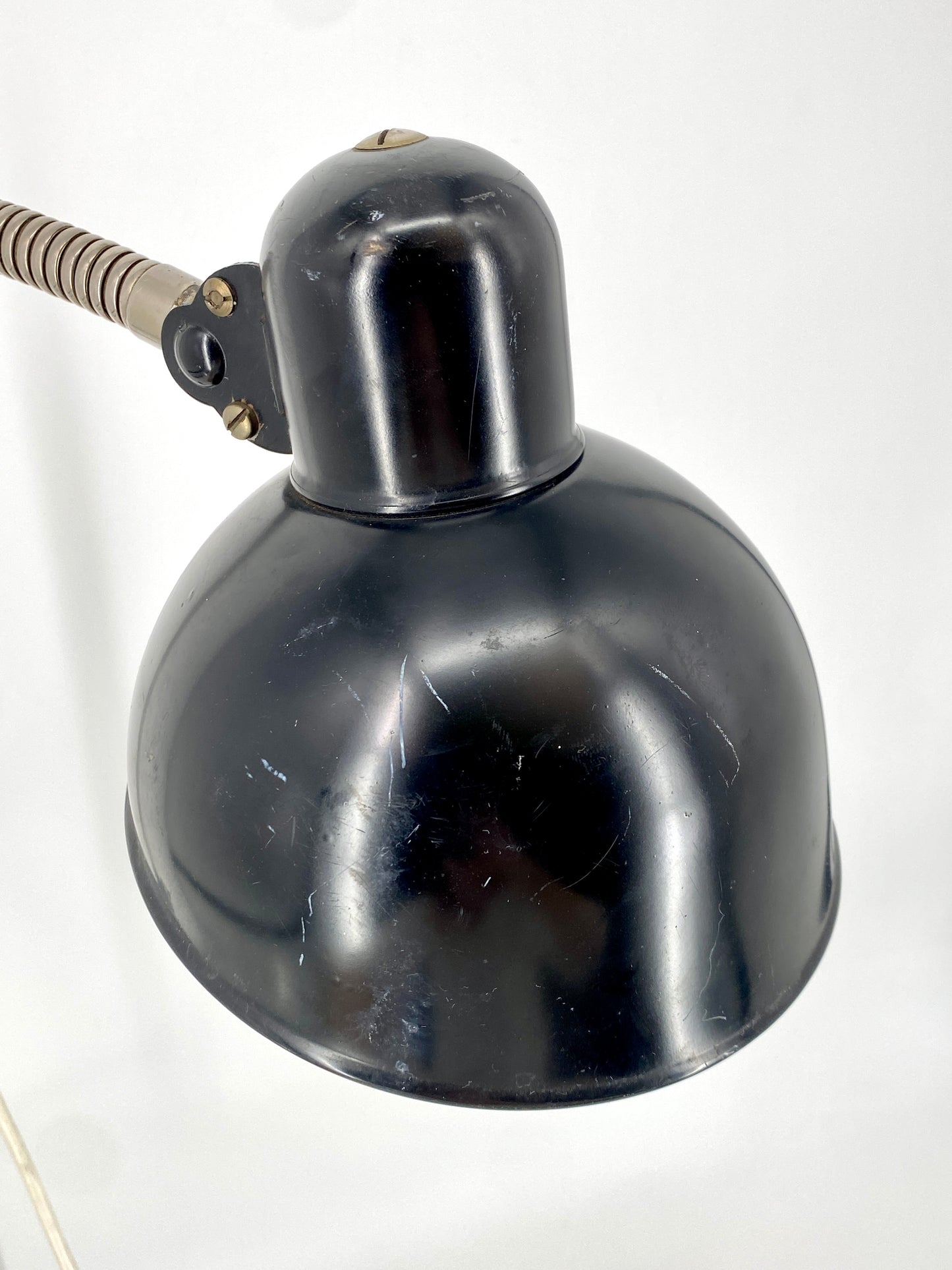 Klassische Bauhaus-Klemmlampe mit Schwanenhals, 30/40er