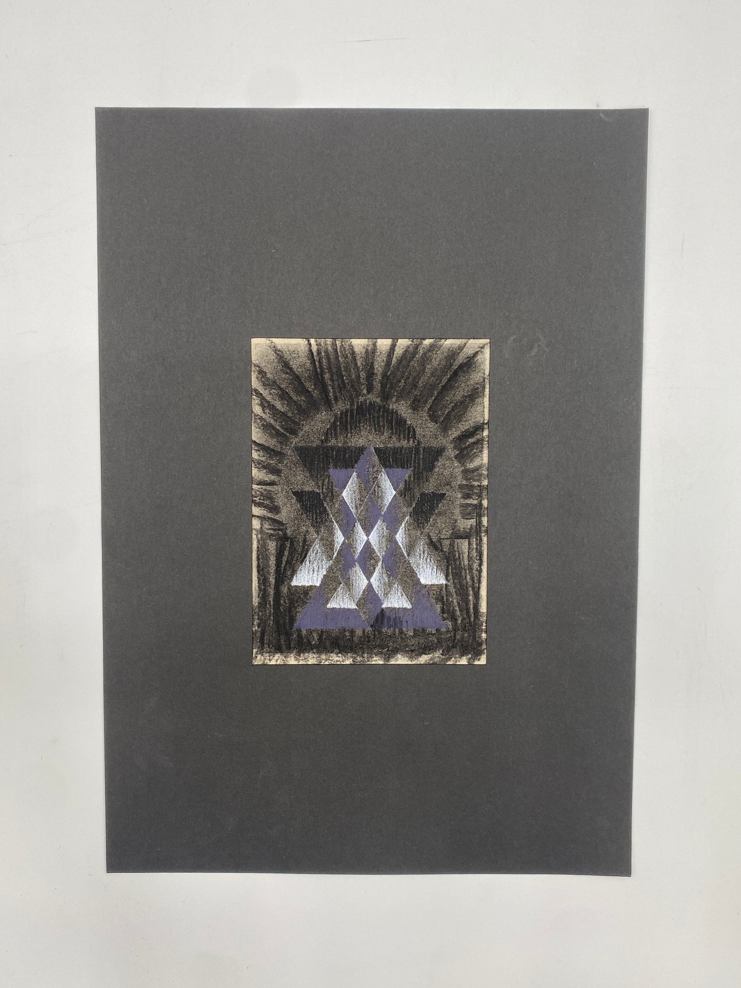 Zeichnung geometrisches Design des Berliner Malers Wolfram Erber, 1971