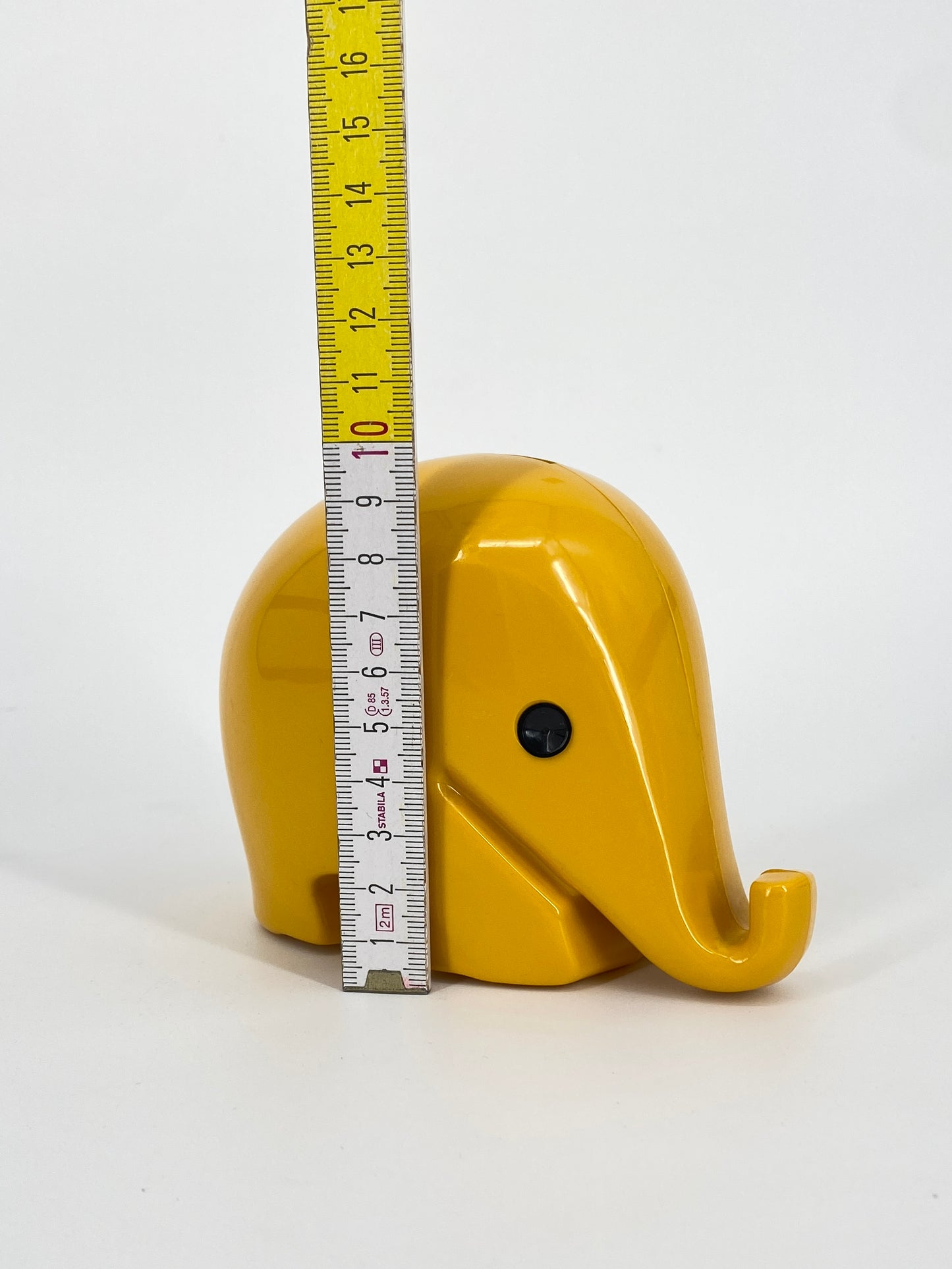 Gelbe "Drumbo" Spardose von Luigi Colani für die Dresdner Bank