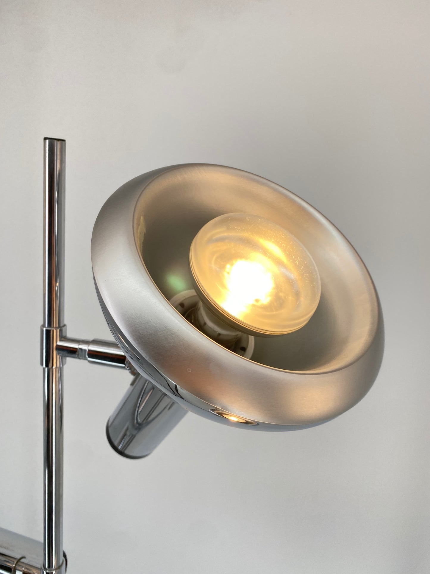 Chromfarbene Stehlampe mit 3 Spots, 1960er/70er