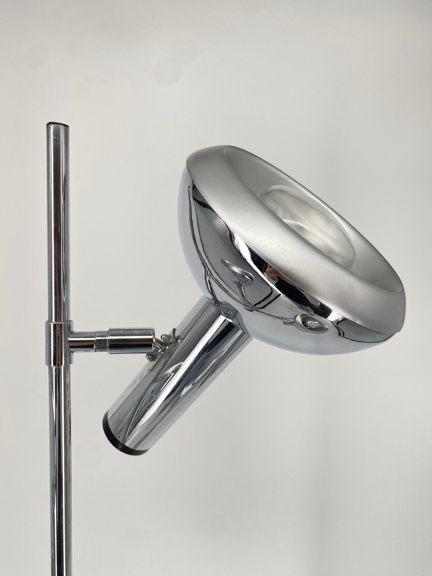 Chromfarbene Stehlampe mit 3 Spots, 1960er/70er