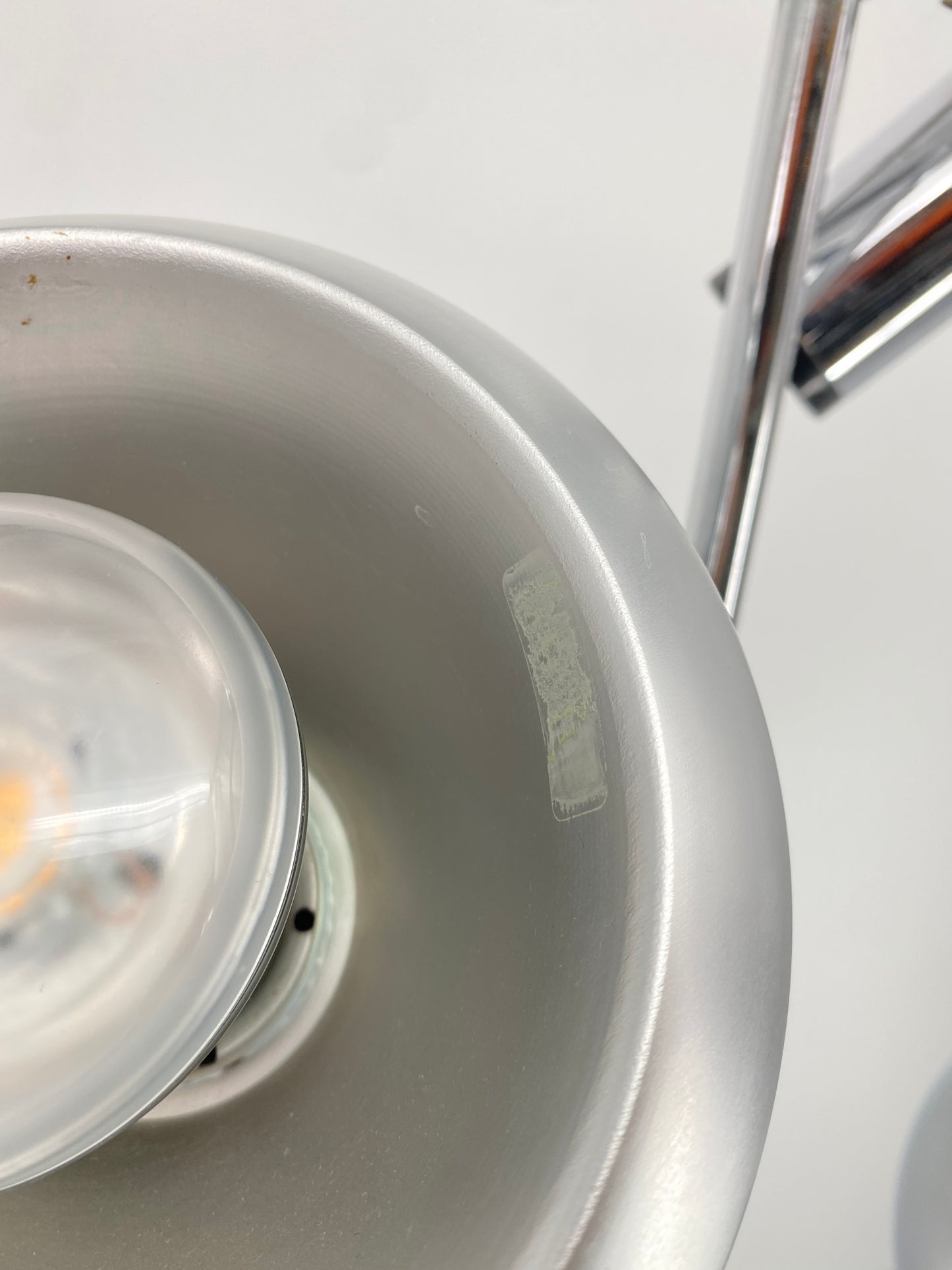Chromfarbene Stehlampe mit 3 Spots, 1960er/70er