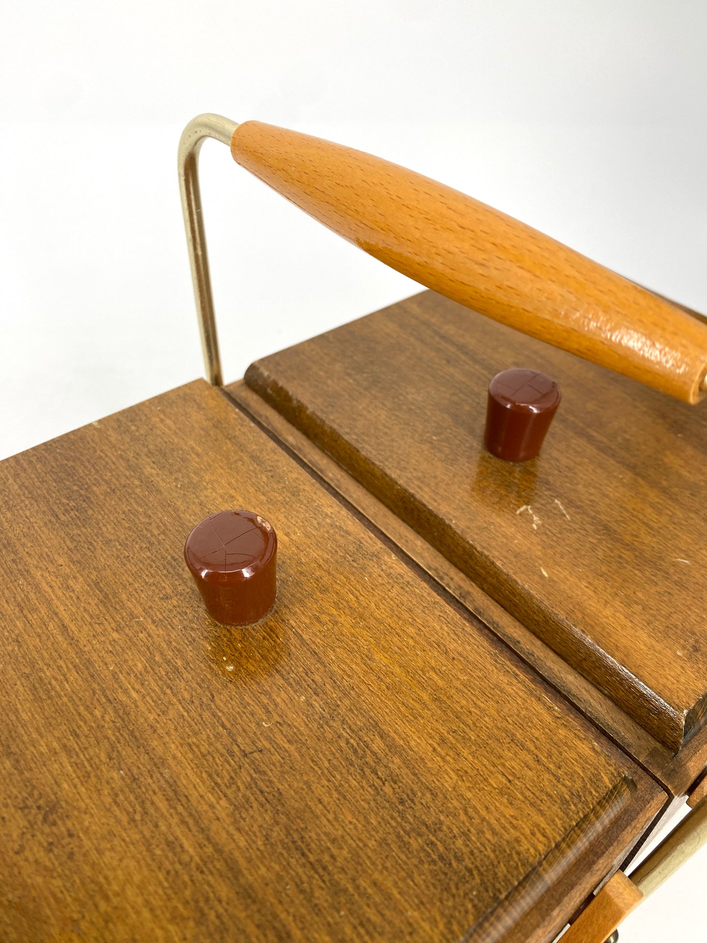 Nähkasten aus Holz, 60er