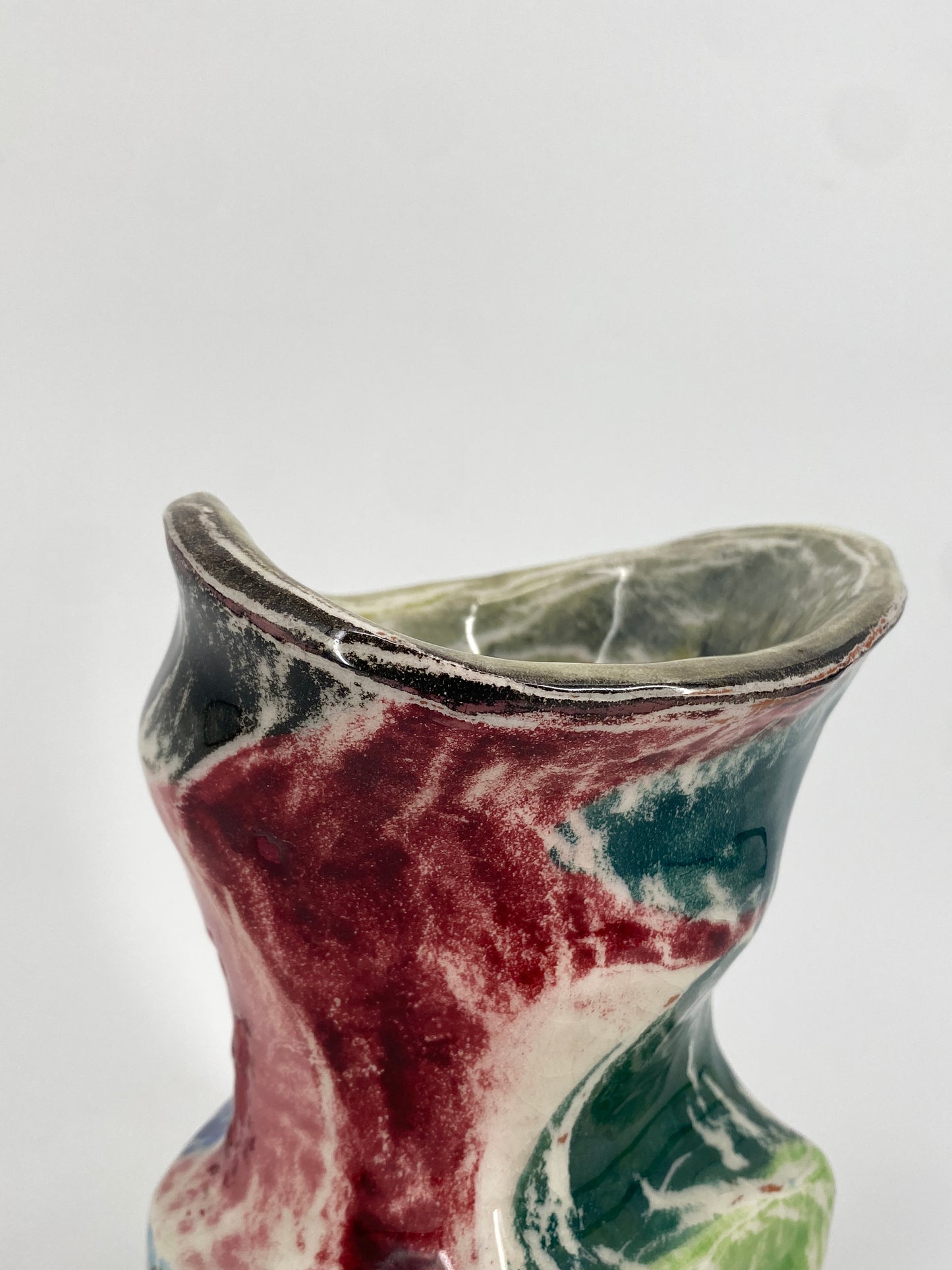 seltene postmoderne Studiokeramik Vase