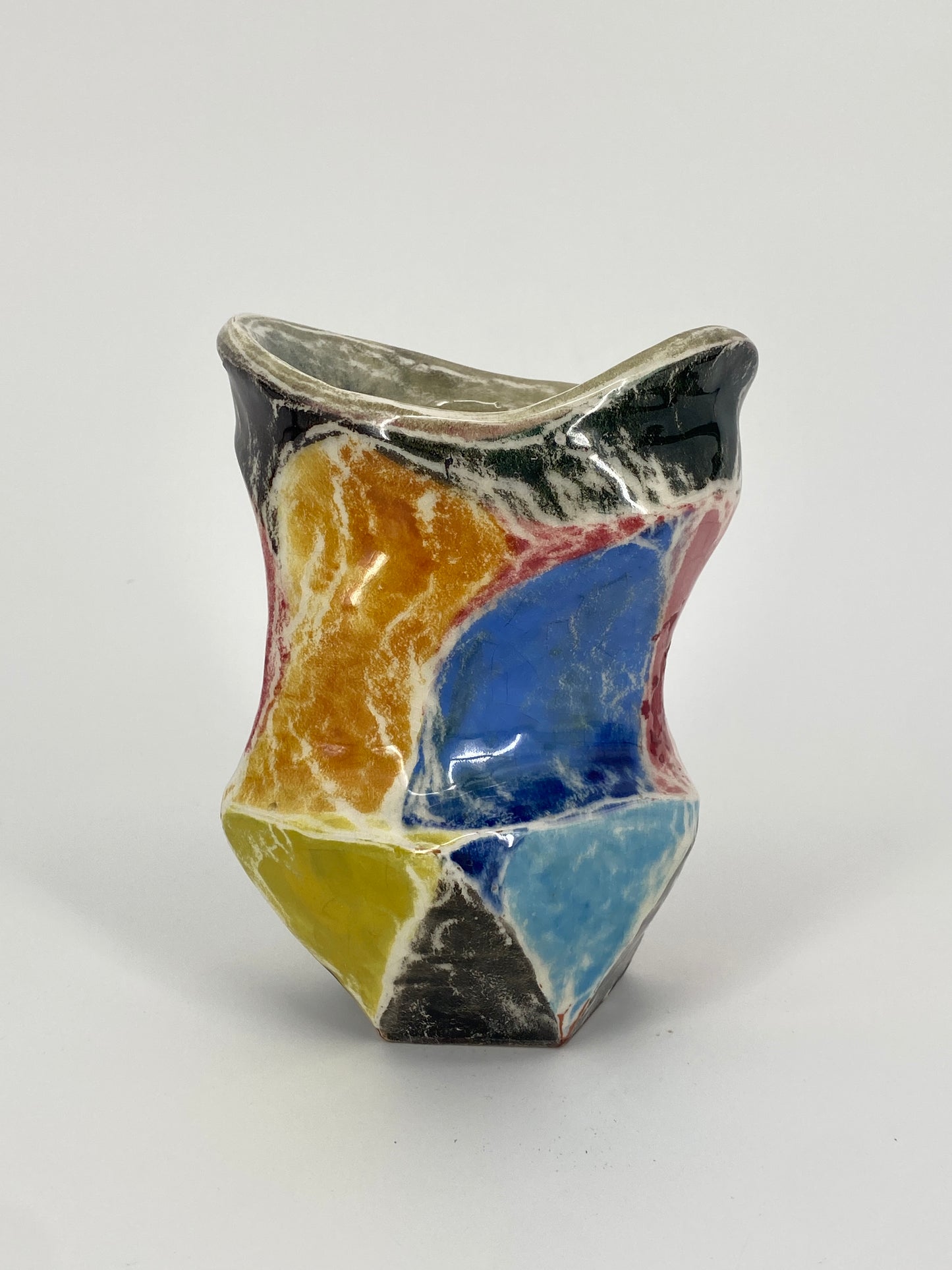 seltene postmoderne Studiokeramik Vase