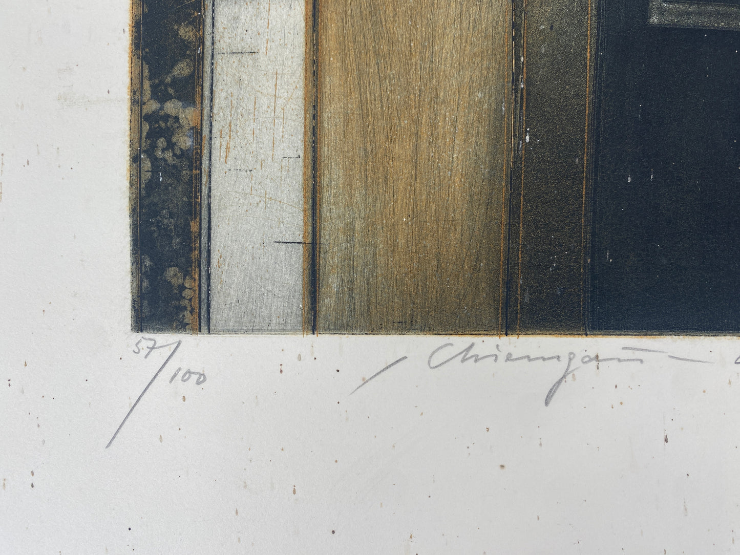 Farbradierung "Chiemgau-Legende" des Künstlers Karl Fred Dahmen, 1974 Deutschland