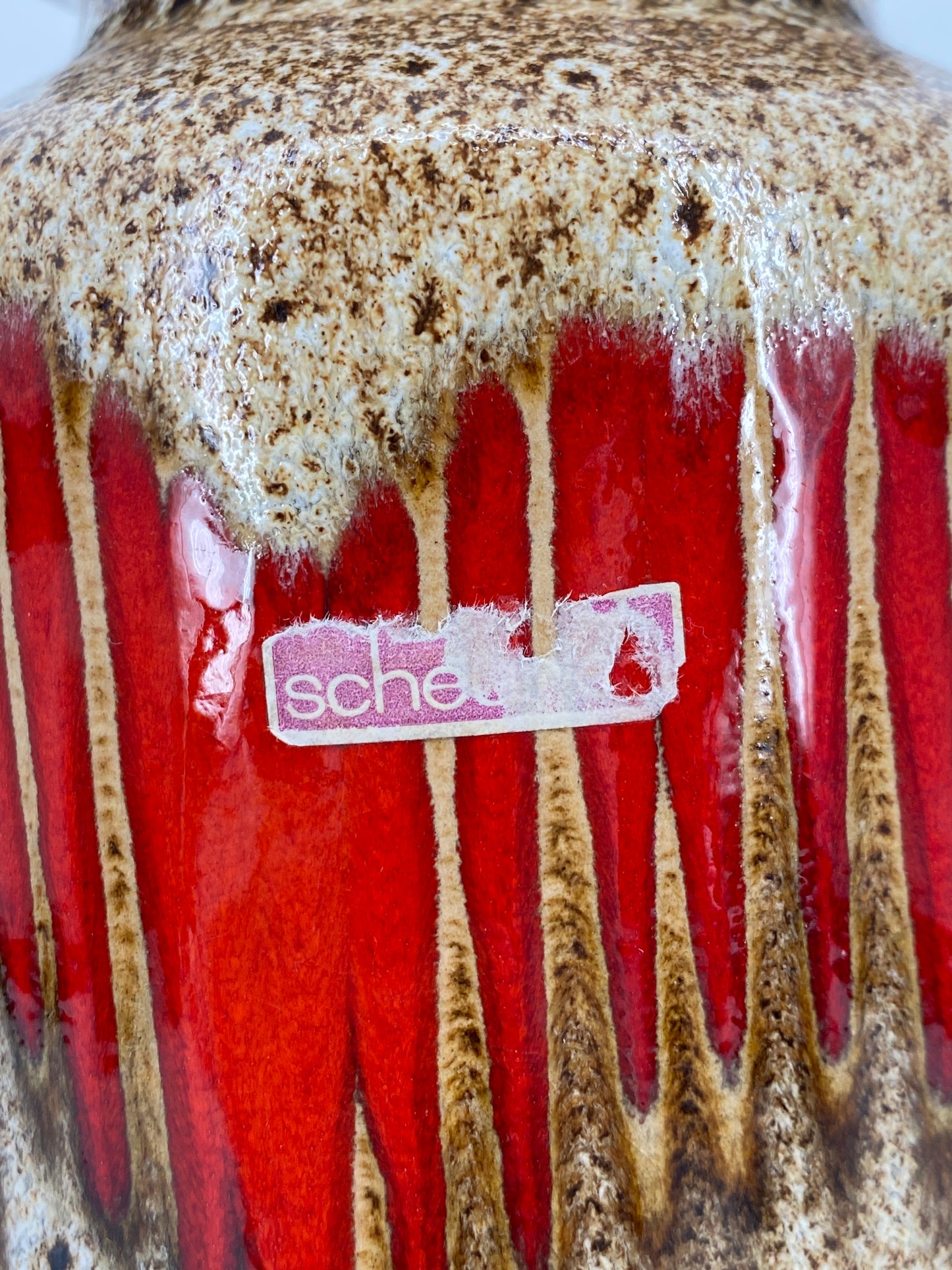 Studiokeramik Fat Lava Bodenvase Nr. 5517-30 von Scheurich, 1970er