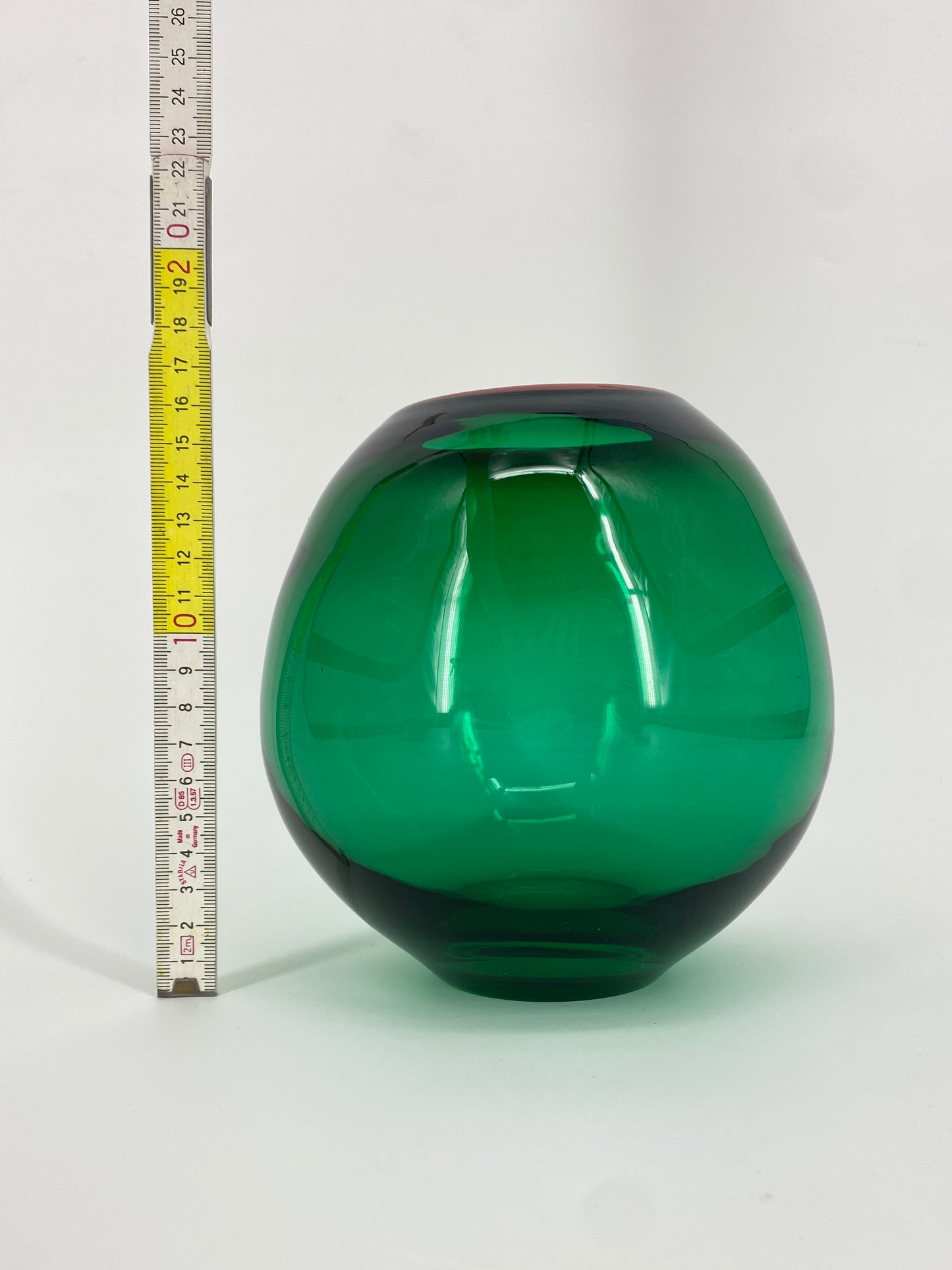 Glas Kugelvase aus Italien, Mid Century
