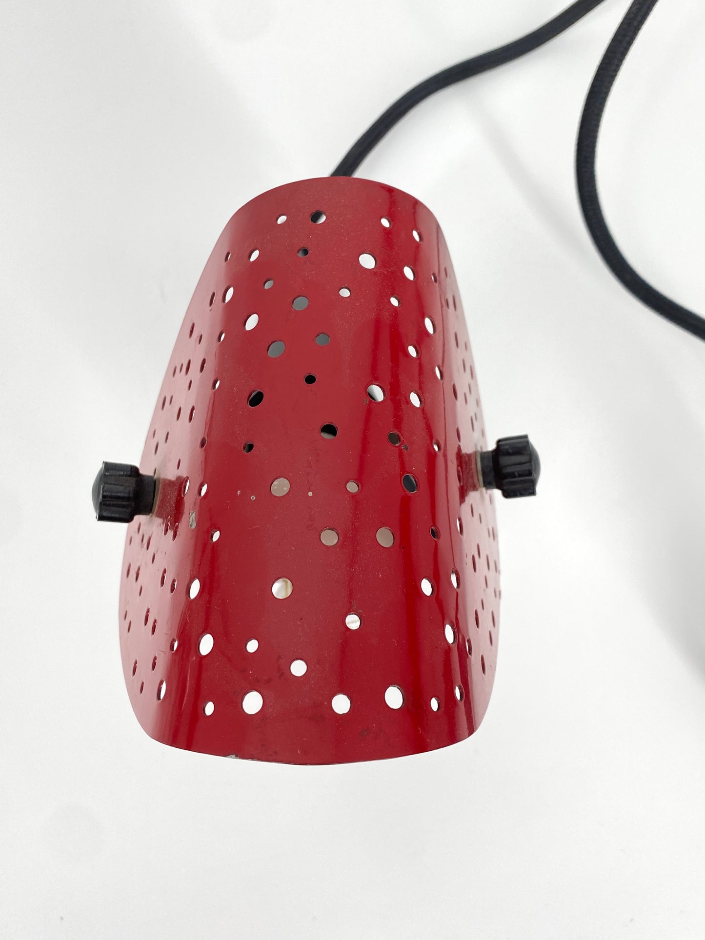 Tischlampe mit perforiertem Schirm von Ernest Igl für Hillebrand, 50er