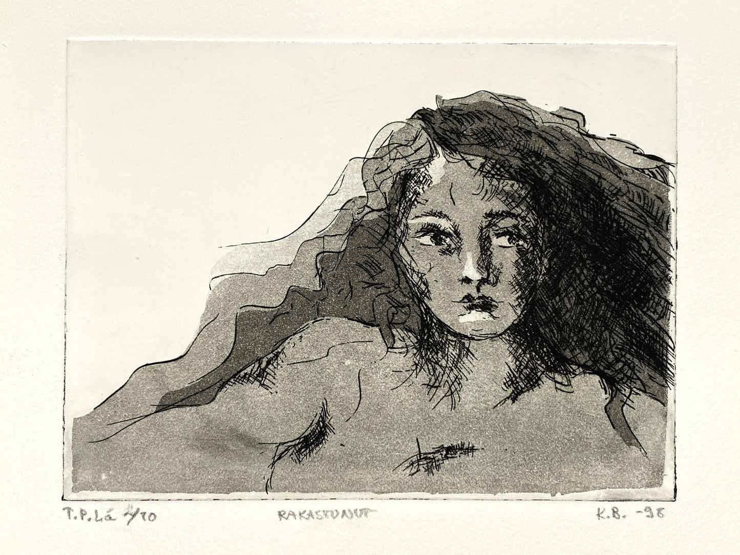 Finnische Aquatinta-Radierung von Kirsti Brehme, nummeriert, 1998
