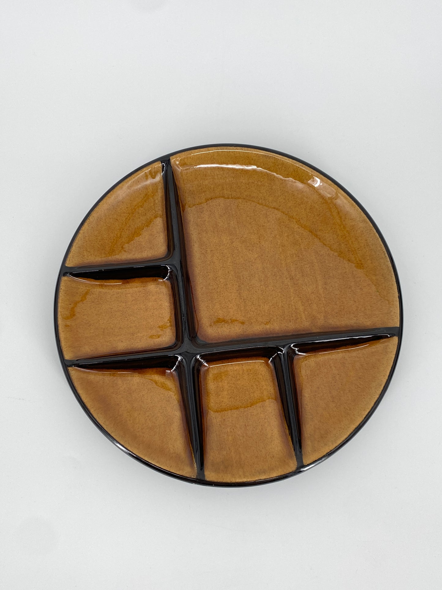 6x Keramik Fondueteller von Adolf Burkart, Schweiz 70er