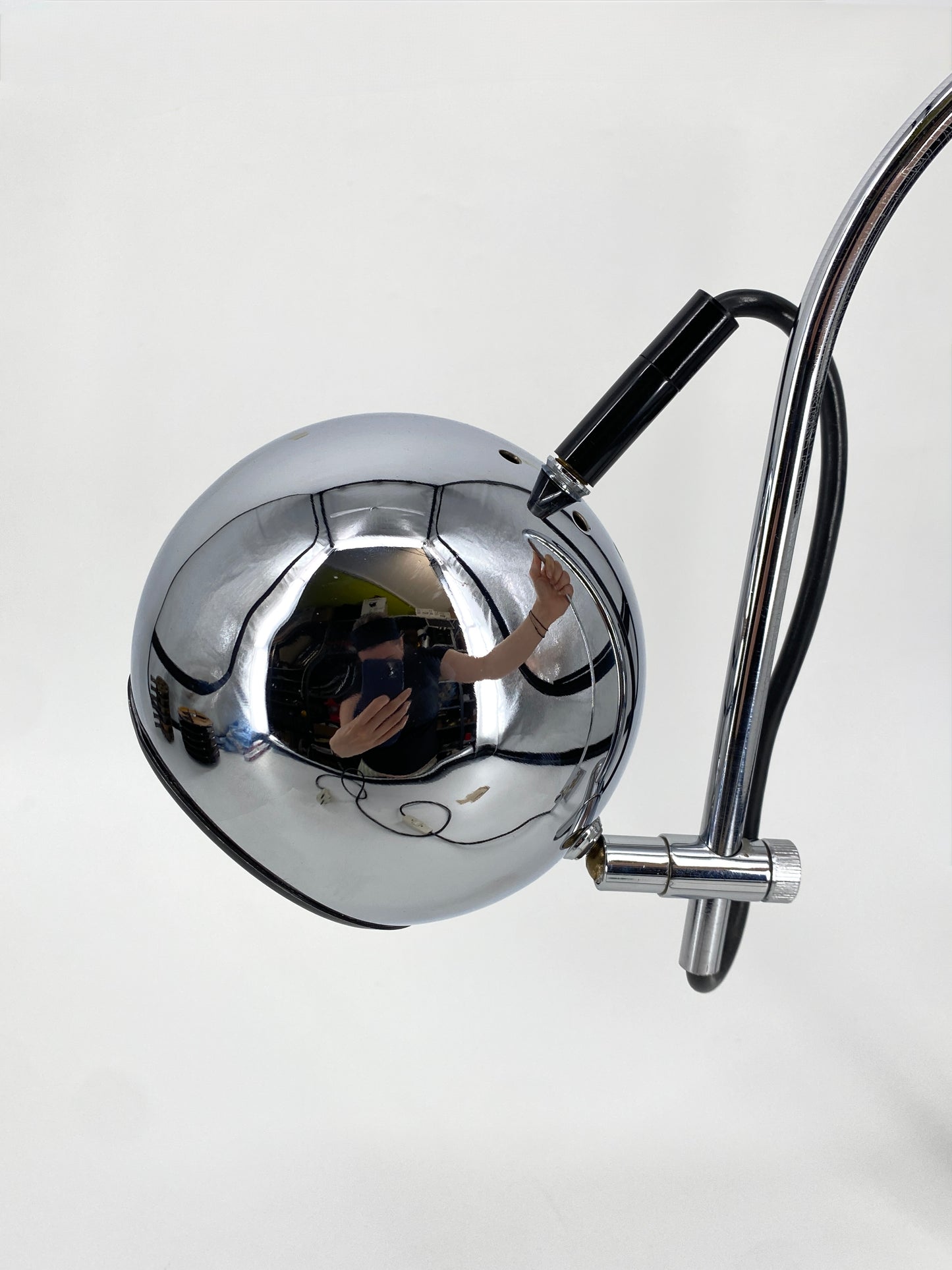 Vintage Wandlampe mit Bogen in Chrom, 70er 80er