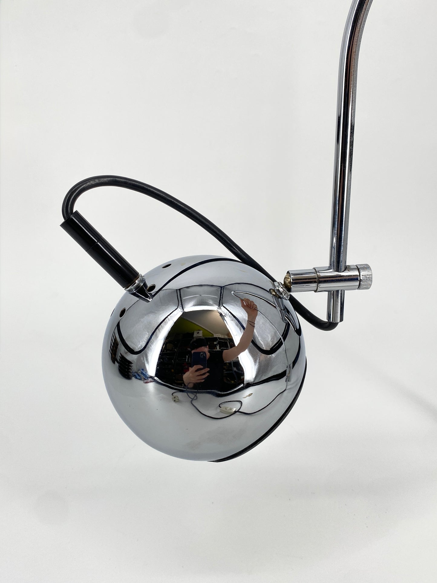 Vintage Wandlampe mit Bogen in Chrom, 70er 80er