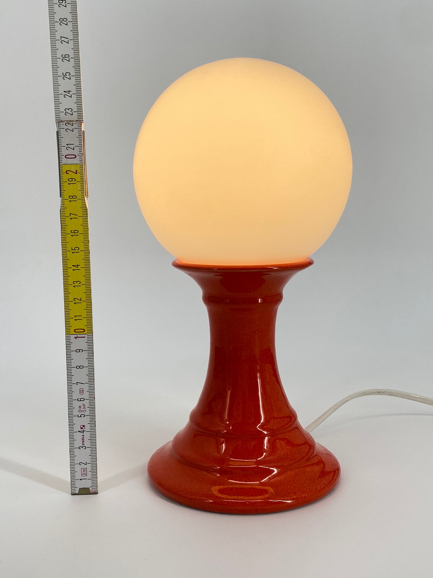Tischlampe Opal Kugel von Hutschenreuther, 1970er Jahre, Keramik
