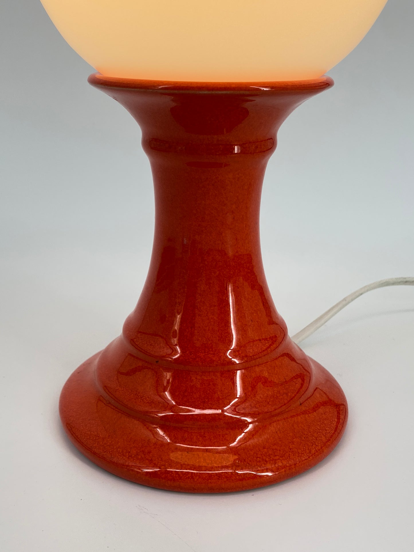 Tischlampe Opal Kugel von Hutschenreuther, 1970er Jahre, Keramik