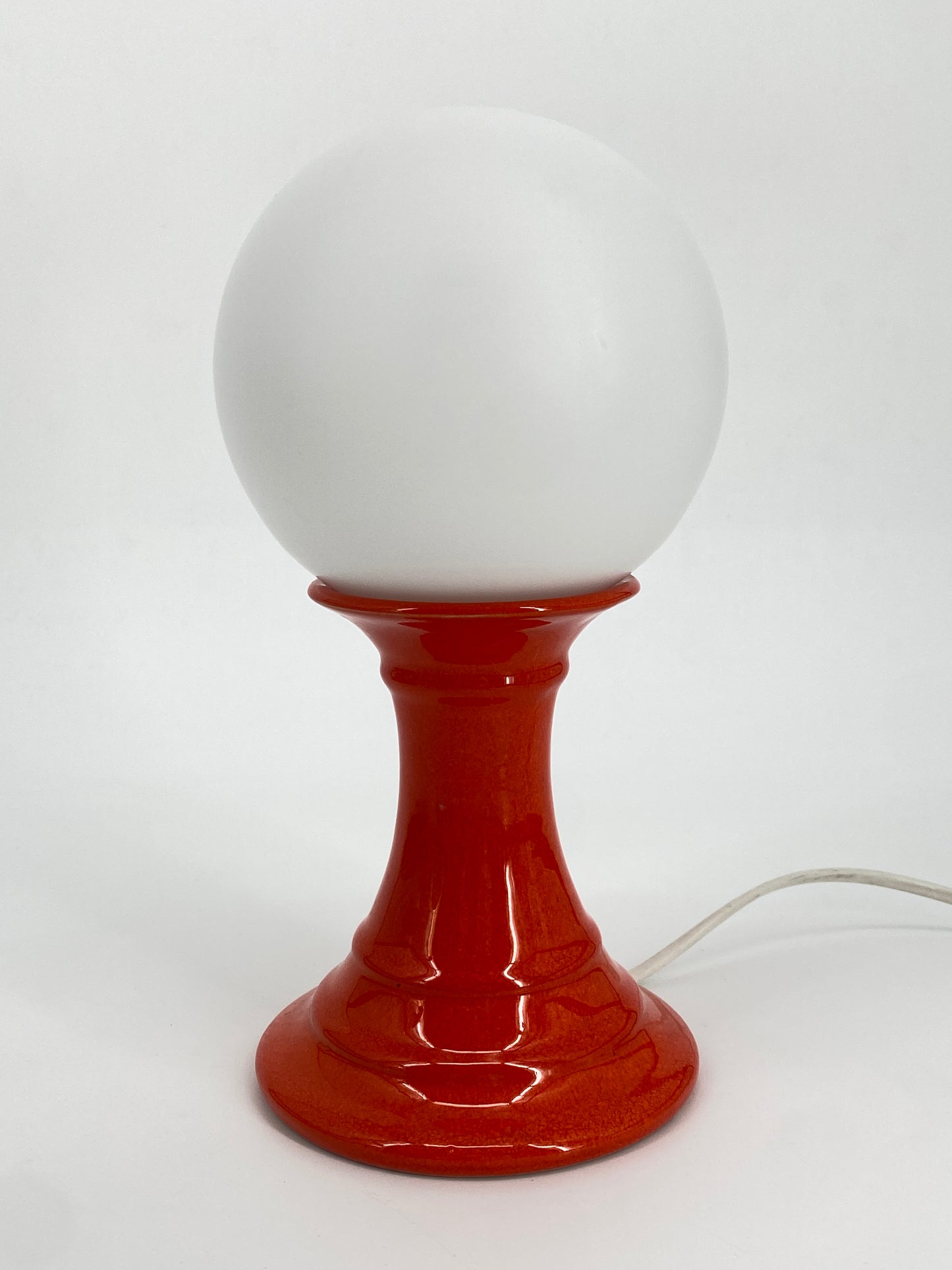 Tischlampe Opal Kugel von Hutschenreuther, 1970er Jahre, Keramik