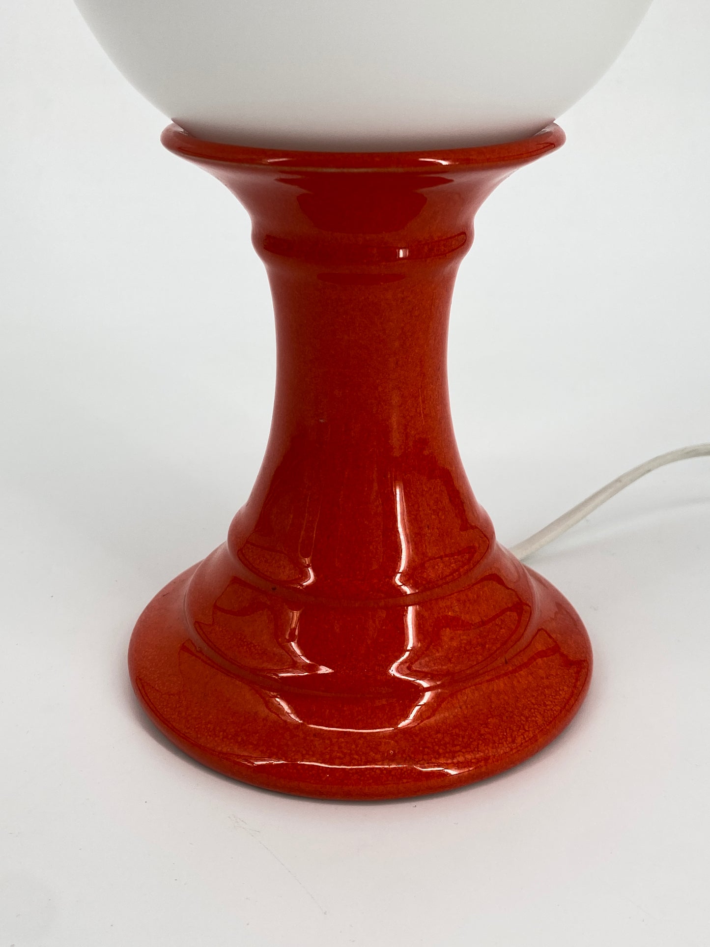Tischlampe Opal Kugel von Hutschenreuther, 1970er Jahre, Keramik