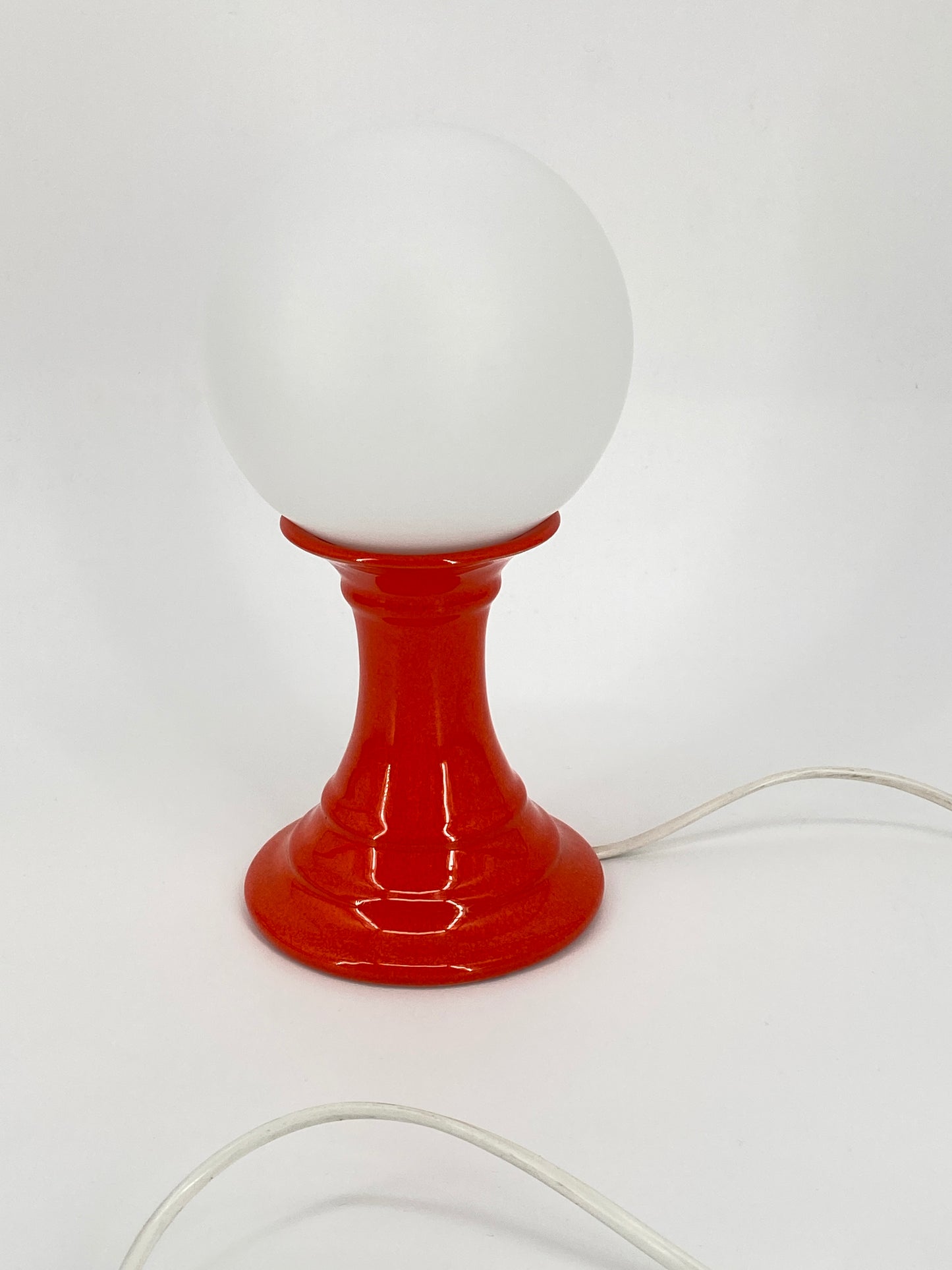 Tischlampe Opal Kugel von Hutschenreuther, 1970er Jahre, Keramik