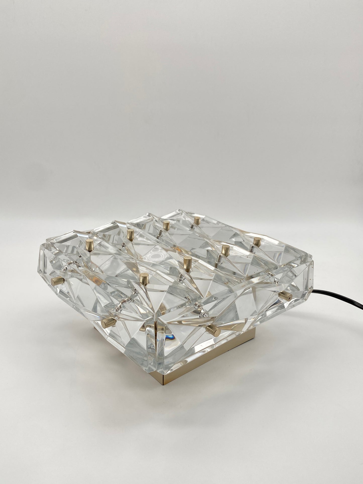 Wandlampe Kinkeldey aus Kristallglas, 70er
