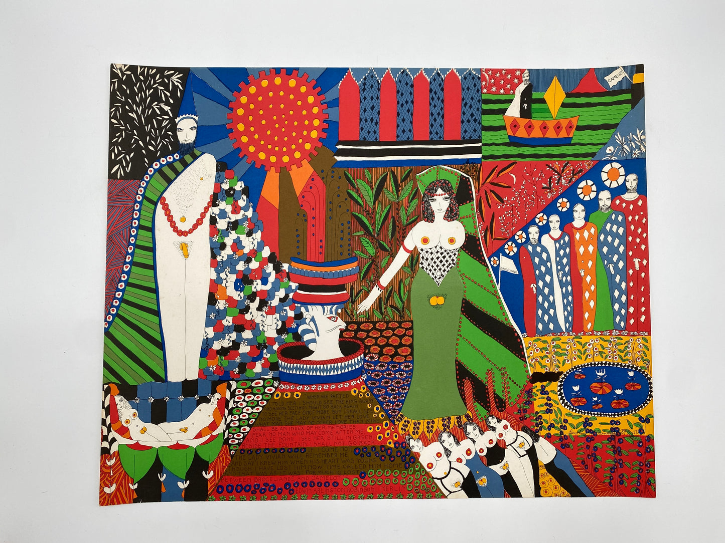 Serigrafie "Merlin & The Lady Vivian" von Dorothy Iannone