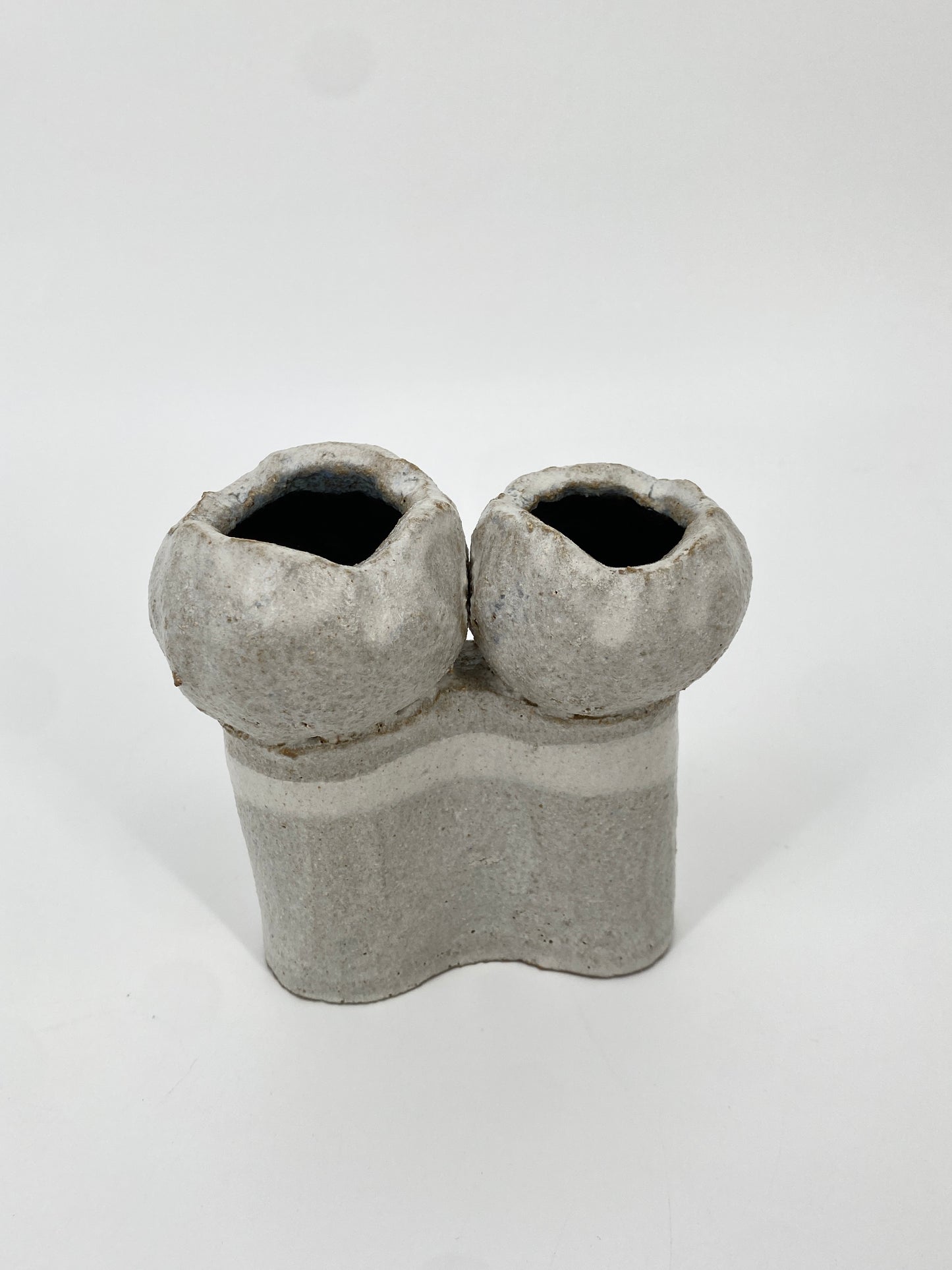 Keramikvase, Doppelvase von Gisbert & Barbara Haberland mit Ritzmarke H., Mid Century