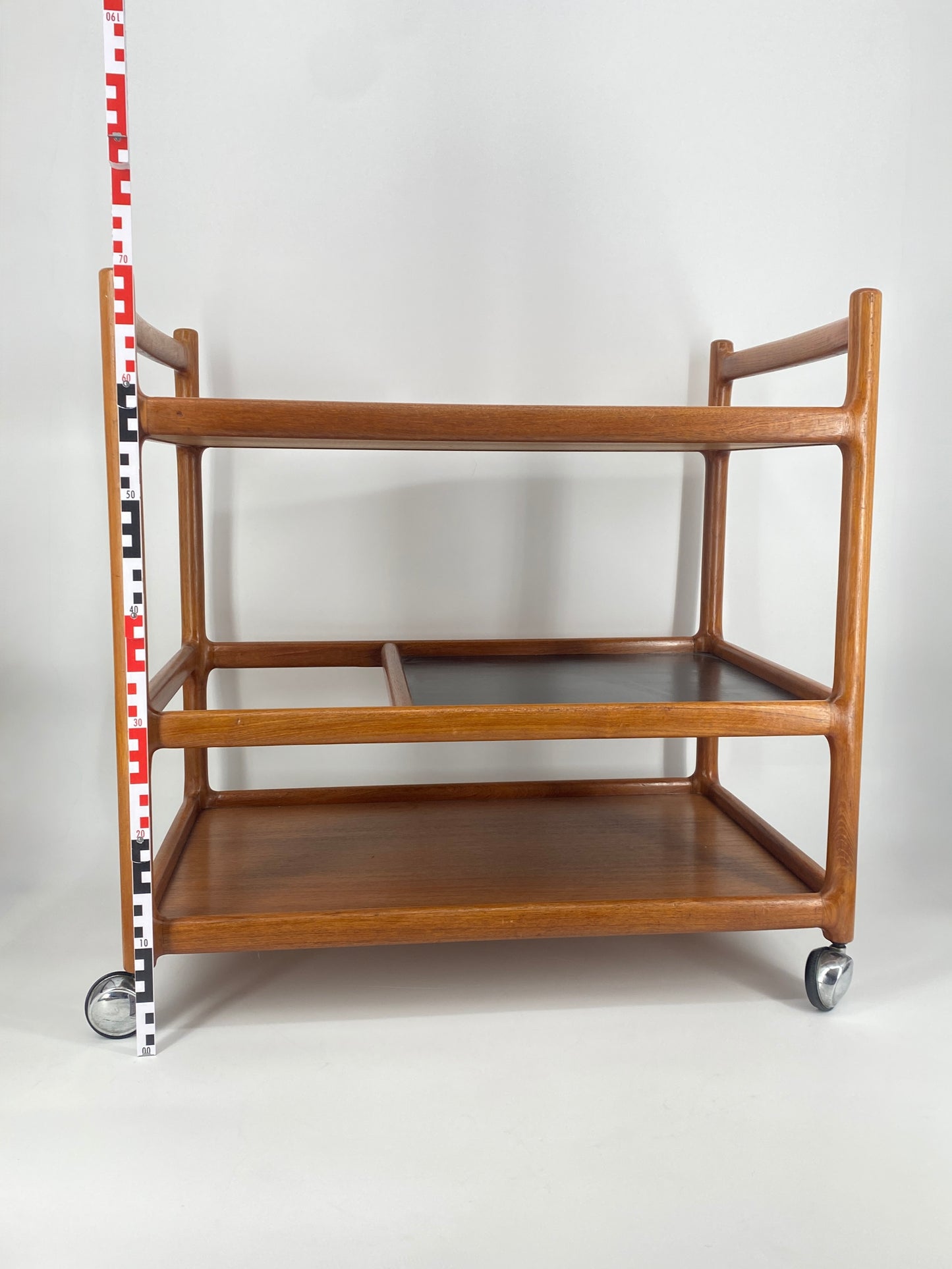 Teak Servierwagen von Johannes Andersen für Silkeborg Møbelfabrik, Dänemark 60er