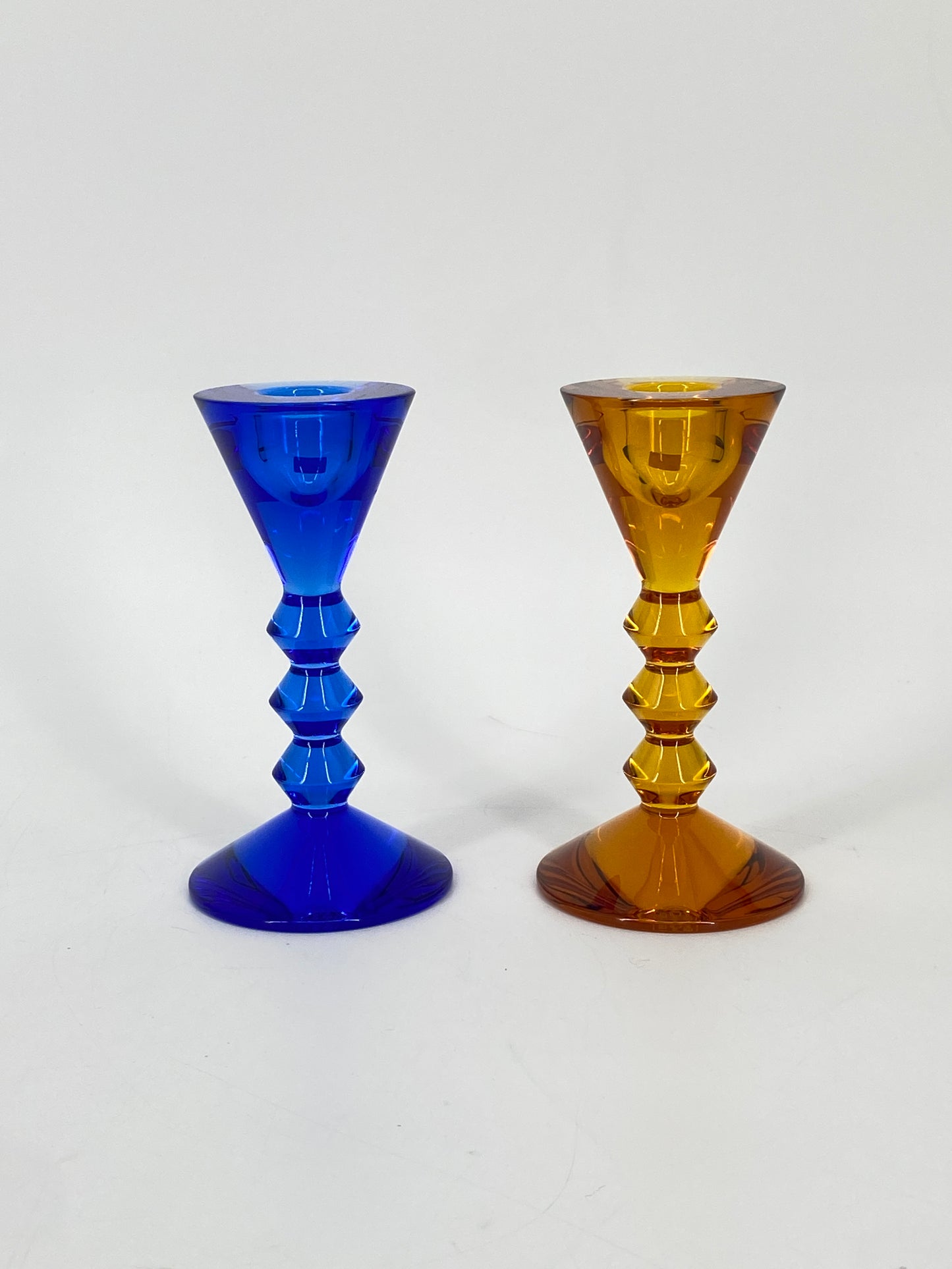 2x Kerzenständer von Mathias Véga für Baccarat France, 90er