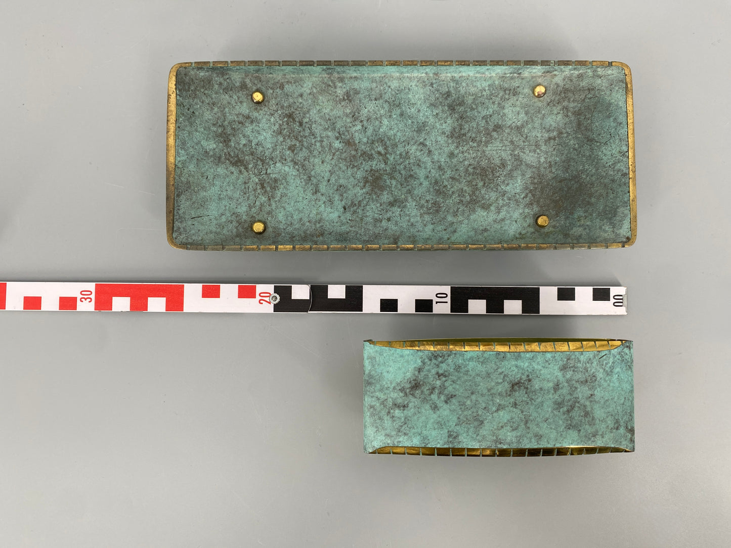 Schreibtischgarnitur aus Messing, 1950er/60er