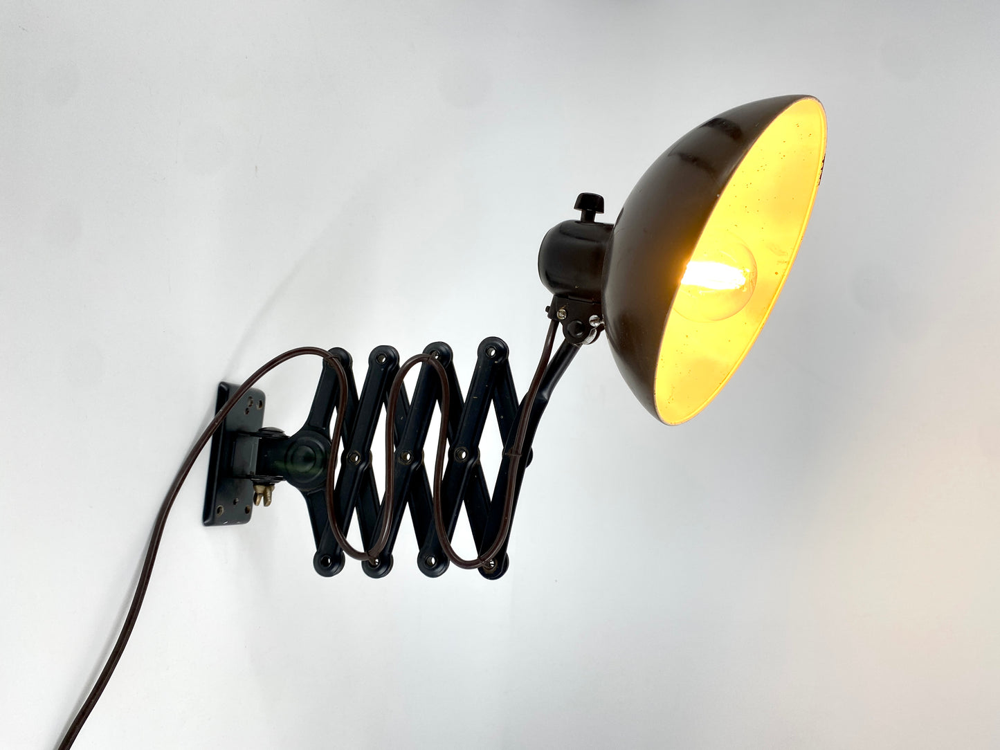 Bauhaus Scherenlampe "6718/121" von Christian Dell für Kaiser Leuchten, 1930er Jahre