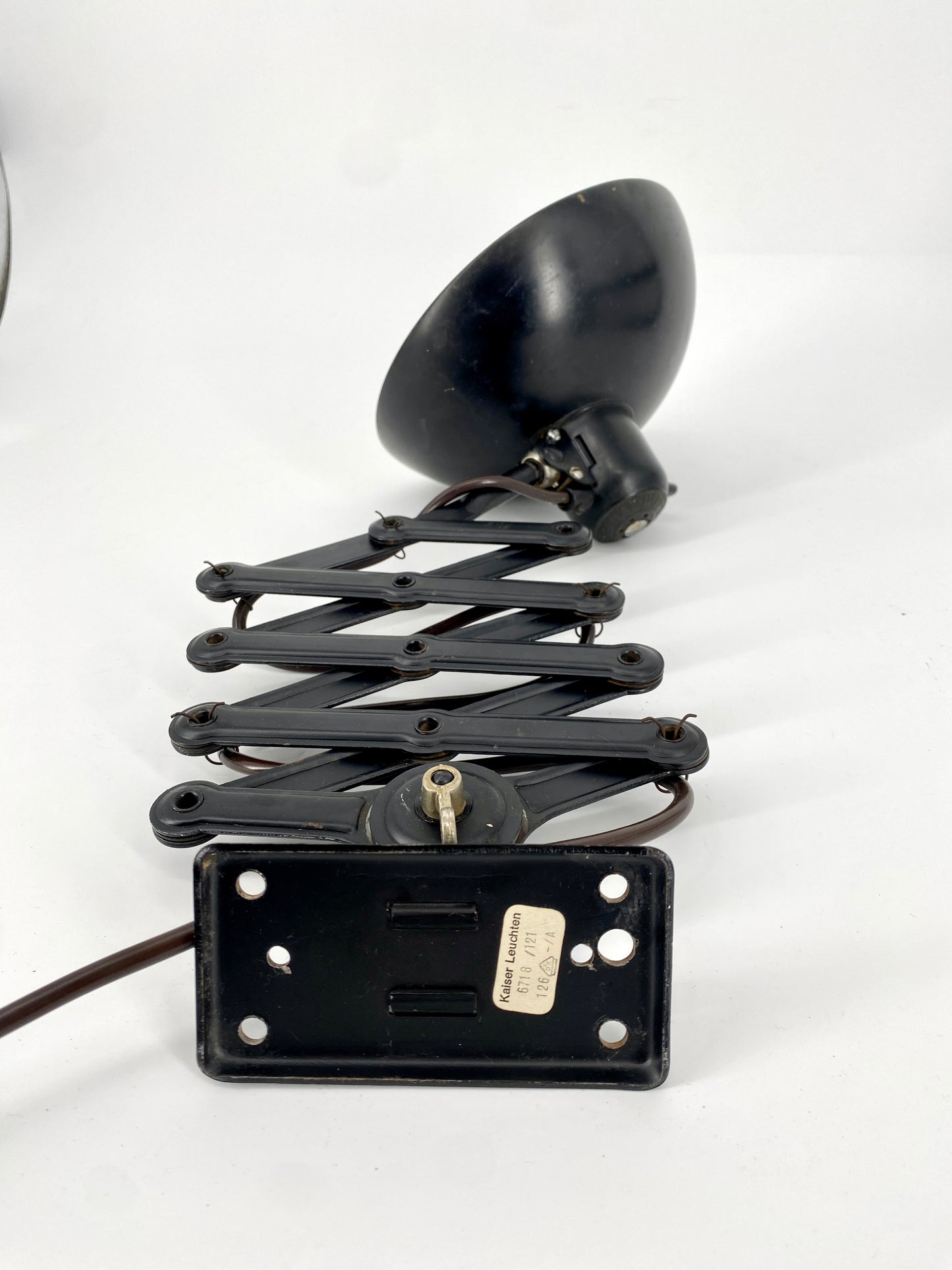 Bauhaus Scherenlampe "6718/121" von Christian Dell für Kaiser Leuchten, 1930er Jahre