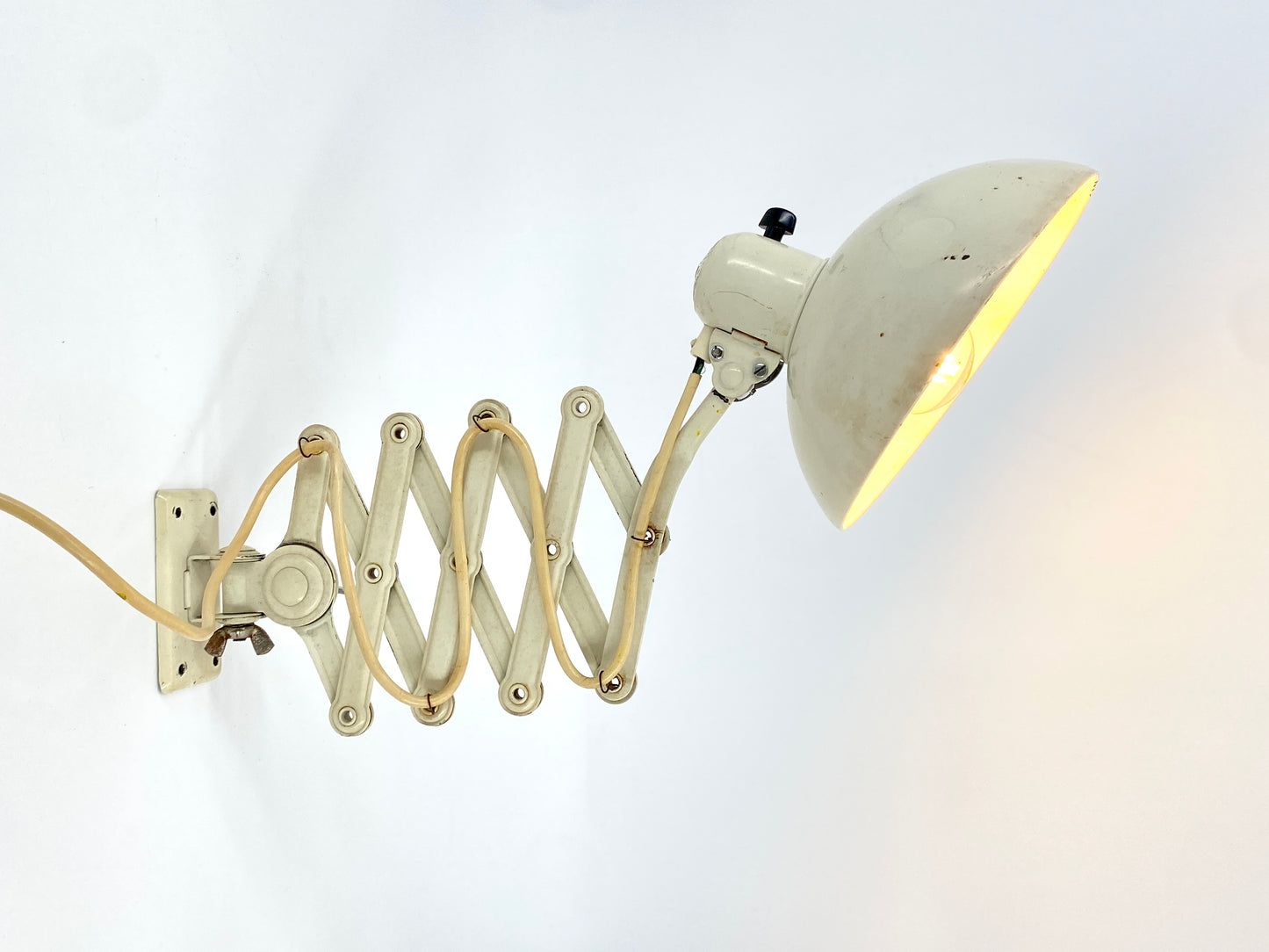 Bauhaus Scherenlampe "6718/122" von Christial Dell für Kaiser Idell, 1930er Jahre