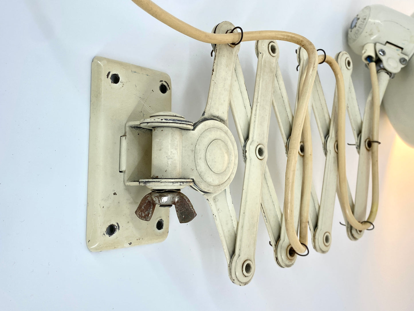 Bauhaus Scherenlampe "6718/122" von Christial Dell für Kaiser Idell, 1930er Jahre