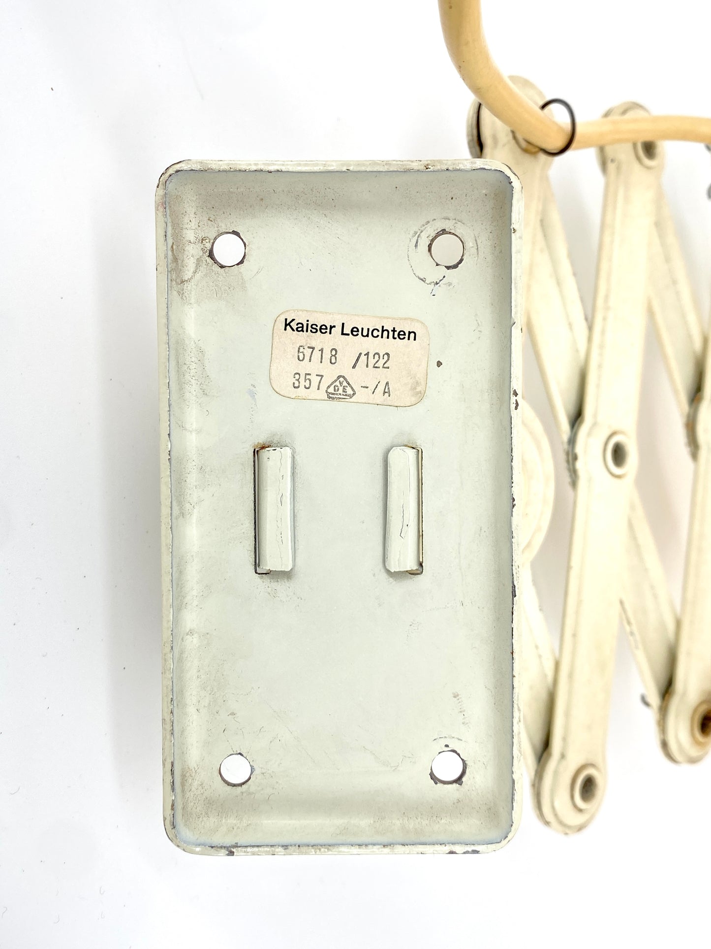 Bauhaus Scherenlampe "6718/122" von Christial Dell für Kaiser Idell, 1930er Jahre