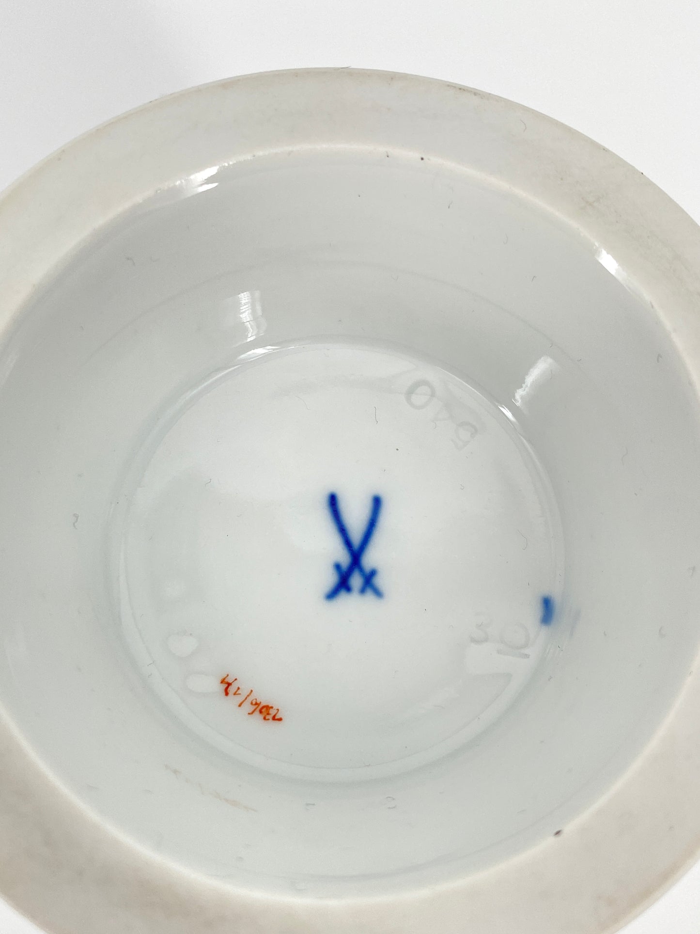Trompetenvase mit Blumendekor von Meissen
