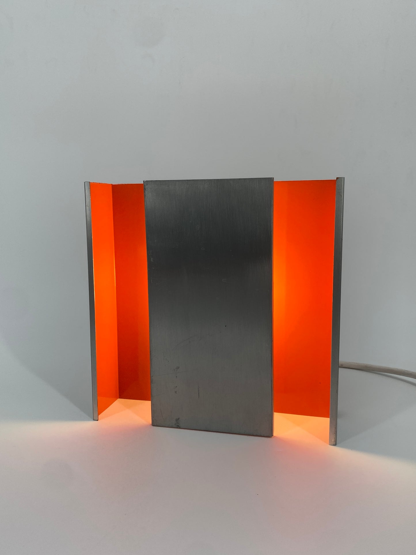 Wandlampe im Stil von Staff, Space Age, 1970er Jahre, Orange, Aluminium