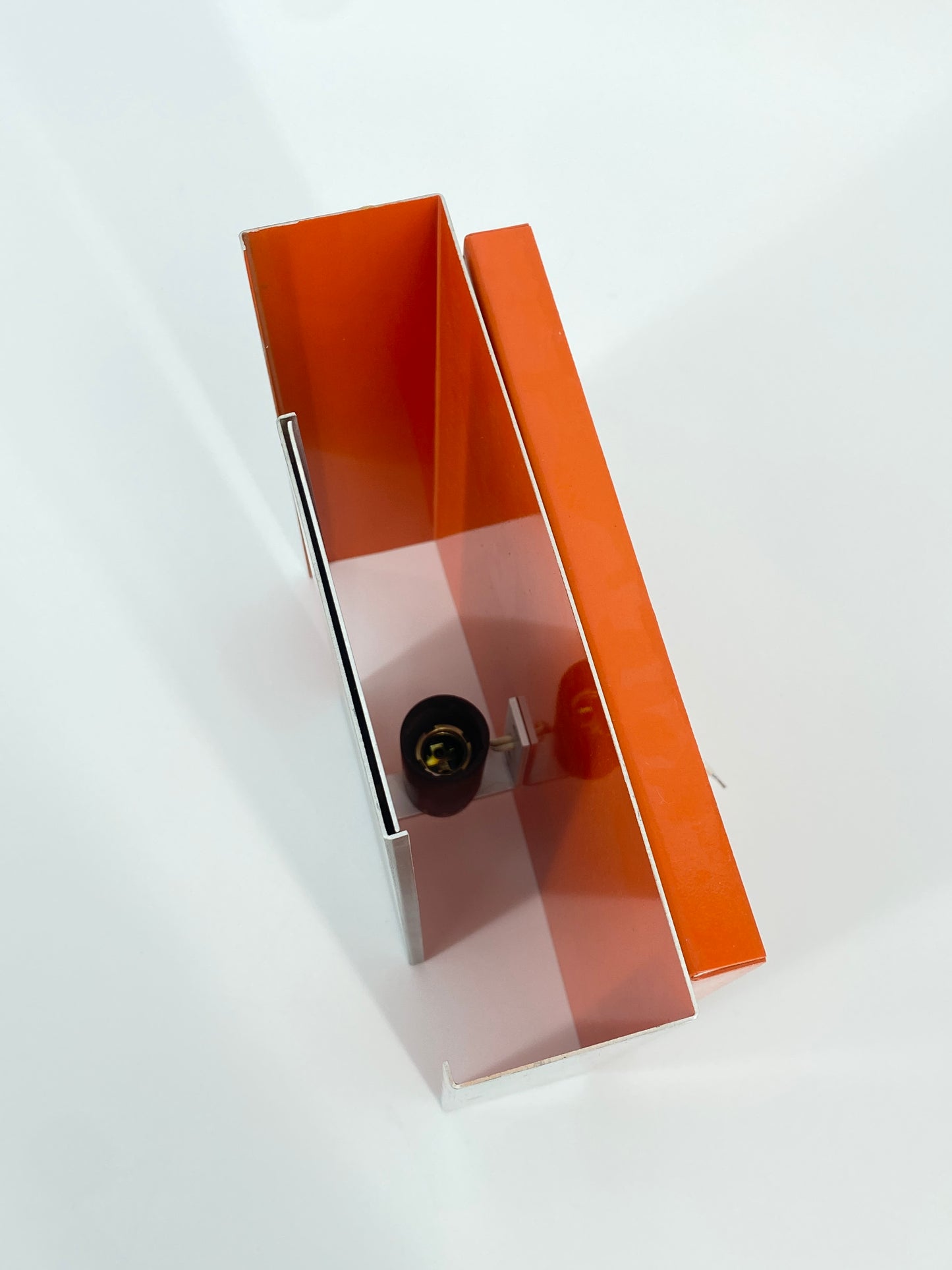 Wandlampe im Stil von Staff, Space Age, 1970er Jahre, Orange, Aluminium