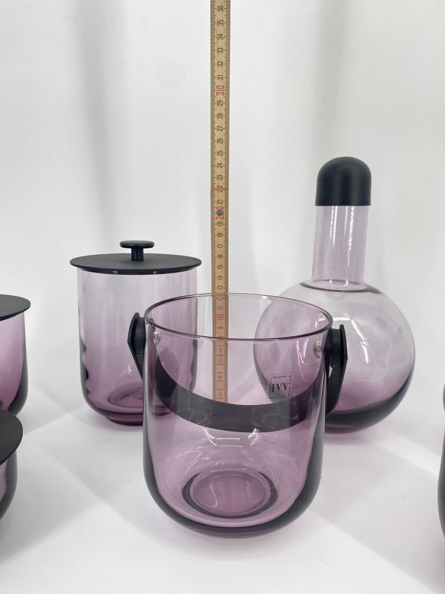 Set Karaffen, Dosen, Eiskübel von IVV in Lila aus Italien