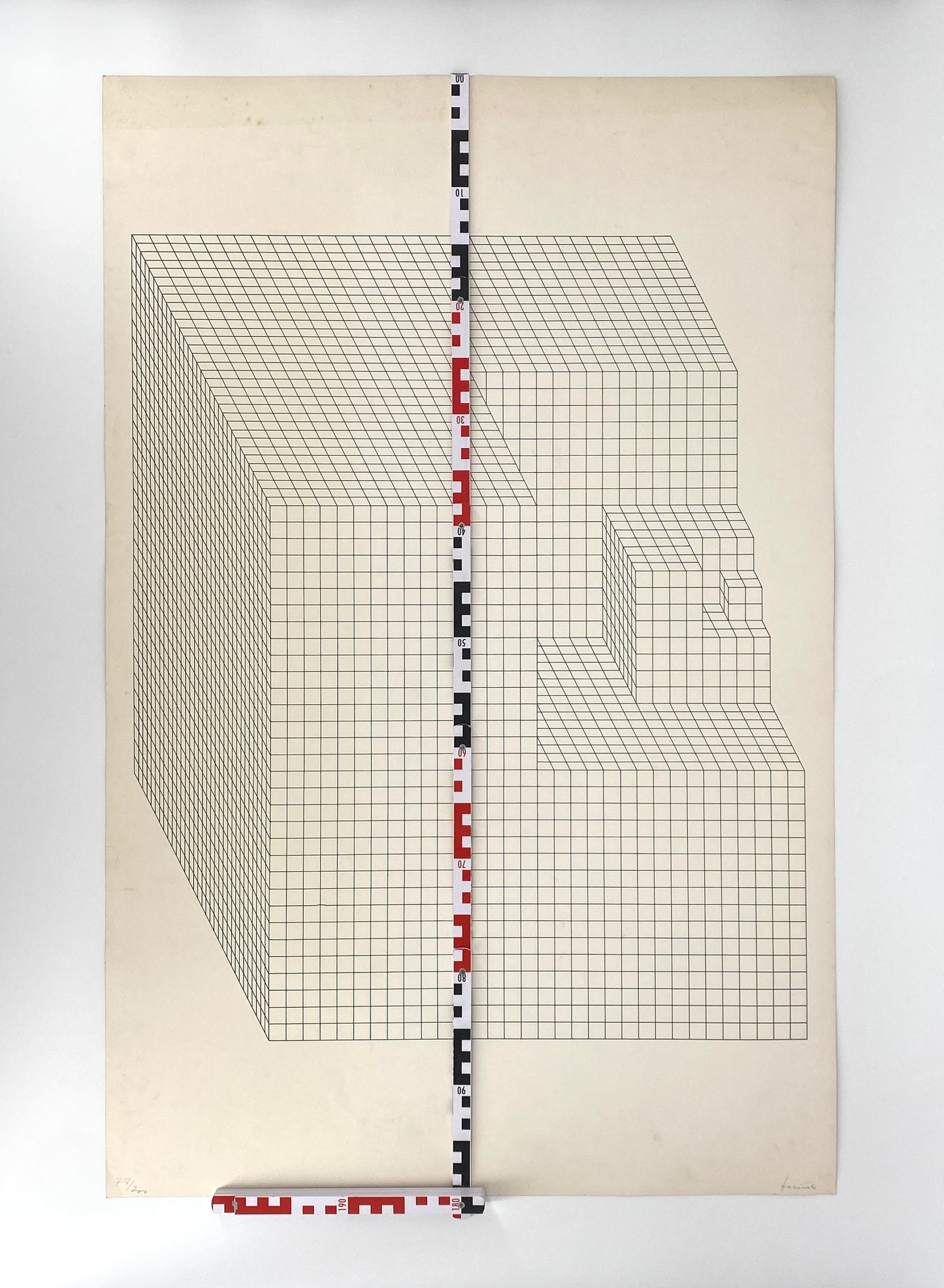 Großer, nummerierter Siebdruck von Erwin Heerich (1922‒2004), Ende der 50er