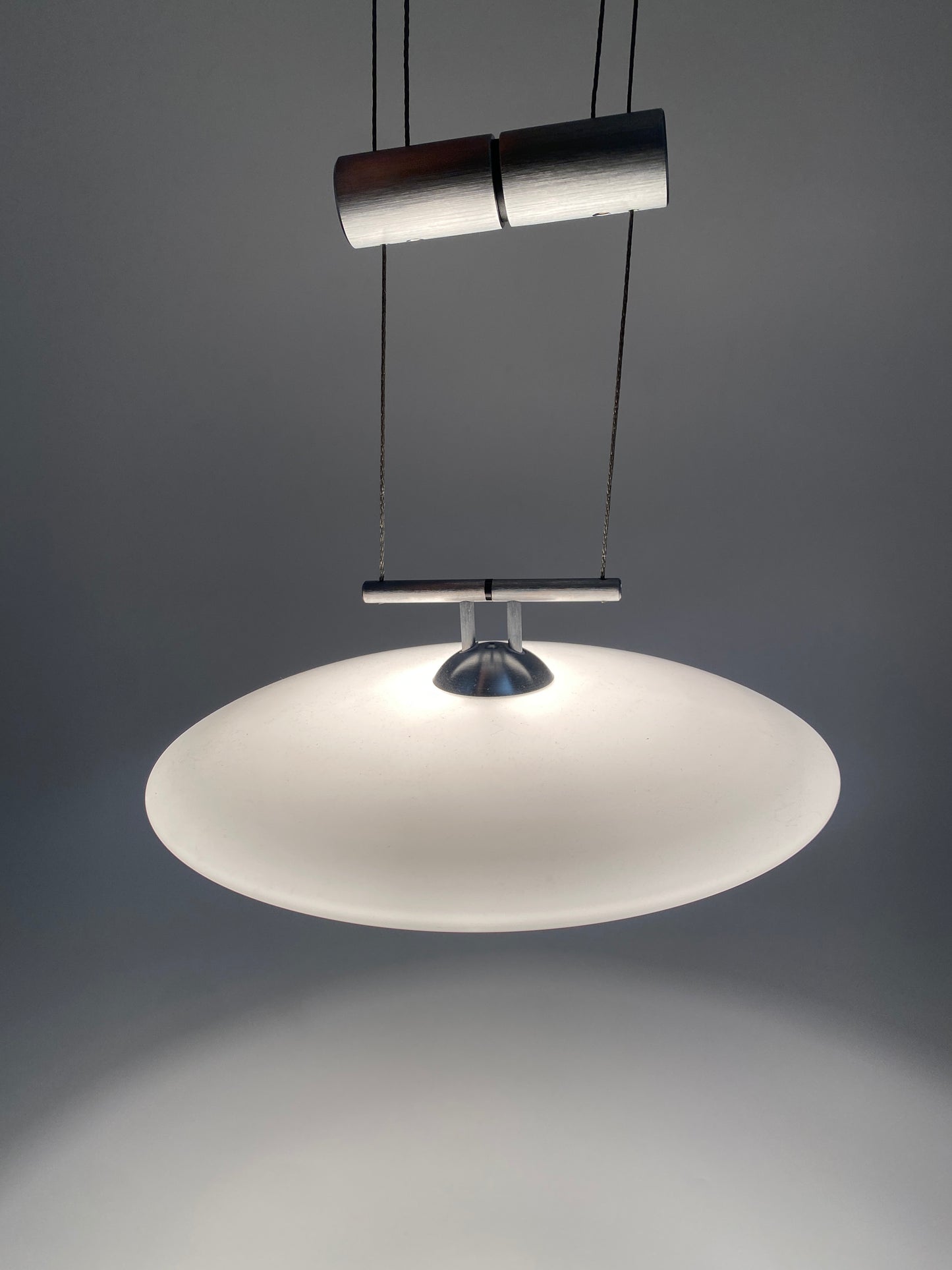 Deckenlampe " Luna Grande Uno" Glas Weiß für LDM, zeitgenössisch