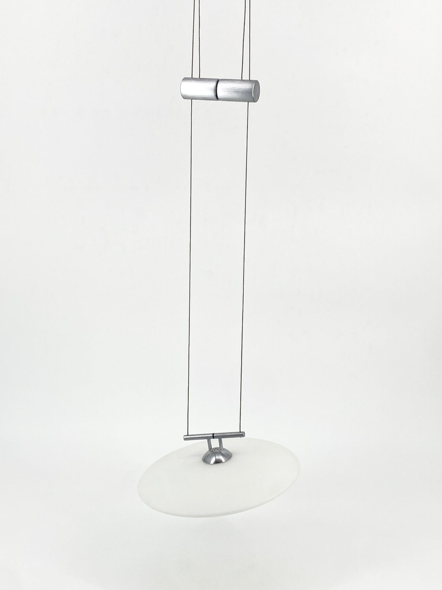 Deckenlampe " Luna Grande Uno" Glas Weiß für LDM, zeitgenössisch