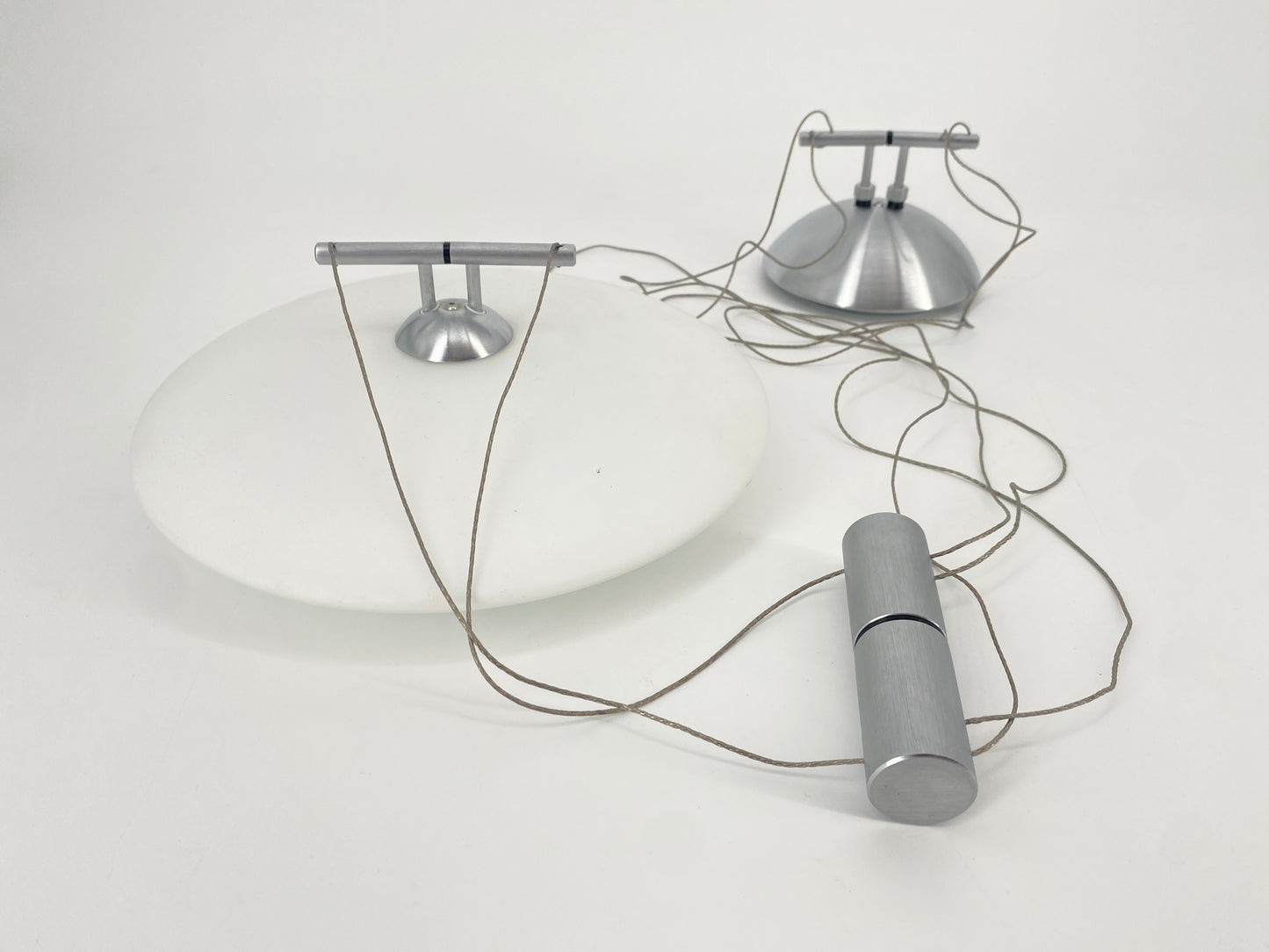 Deckenlampe " Luna Grande Uno" Glas Weiß für LDM, zeitgenössisch