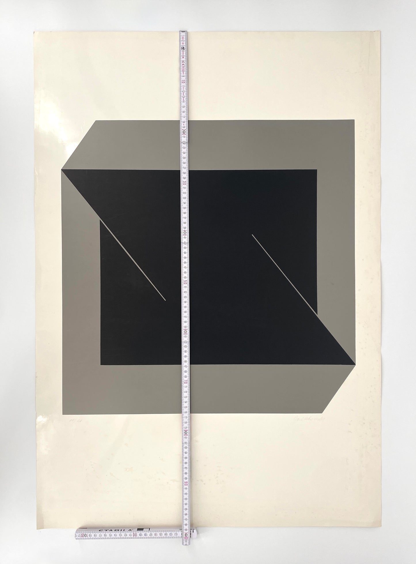 Großer, nummerierter Farbsiebdruck auf glänzendem Papier von Joachim Albrecht (1913‒1997), um 1970