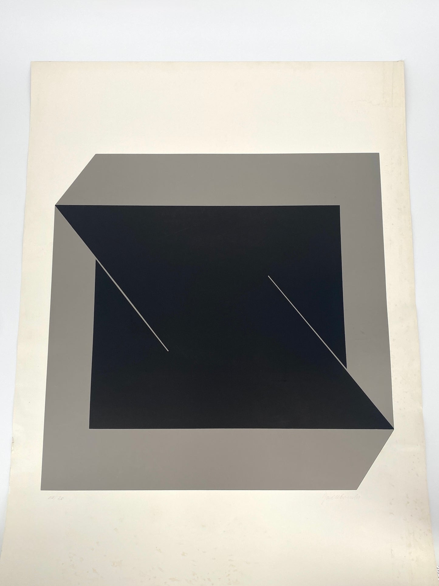 Großer, nummerierter Farbsiebdruck auf glänzendem Papier von Joachim Albrecht (1913‒1997), um 1970