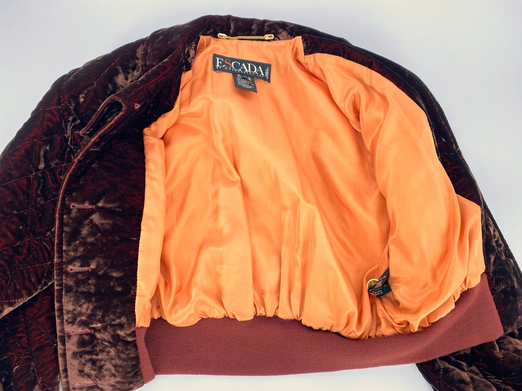 Gesteppte Damenjacke im Bomberjacken-Stil von Escada by Magaretha Ley, Deutschland um 1980