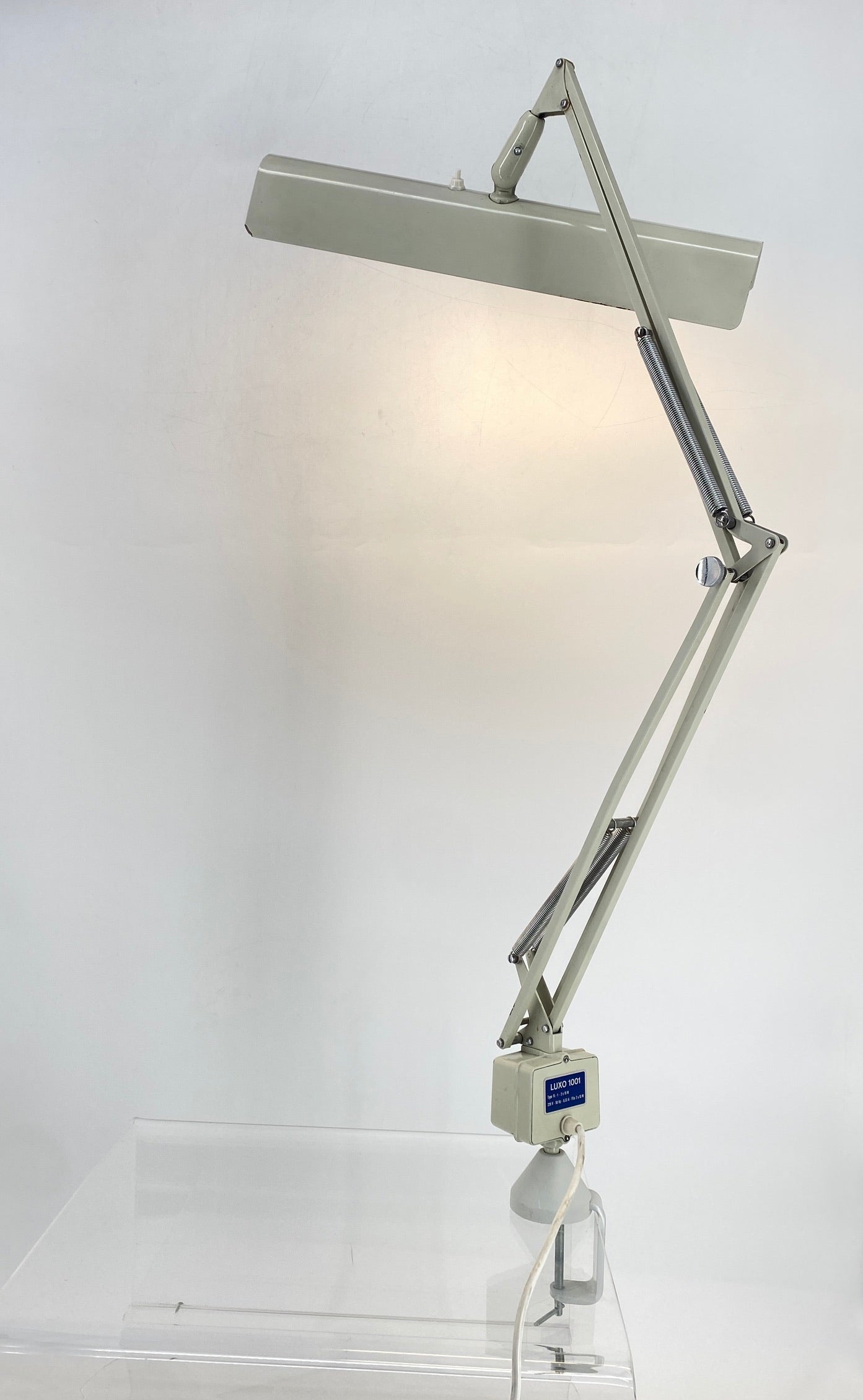 Schreibtischlampe 1001  mit zwei Neonröhren von LUXO, Norwegen 1970er