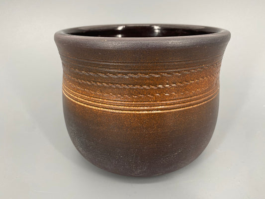 Mid Century Design Studiokeramik Übertopf aus Finnland, 1950er
