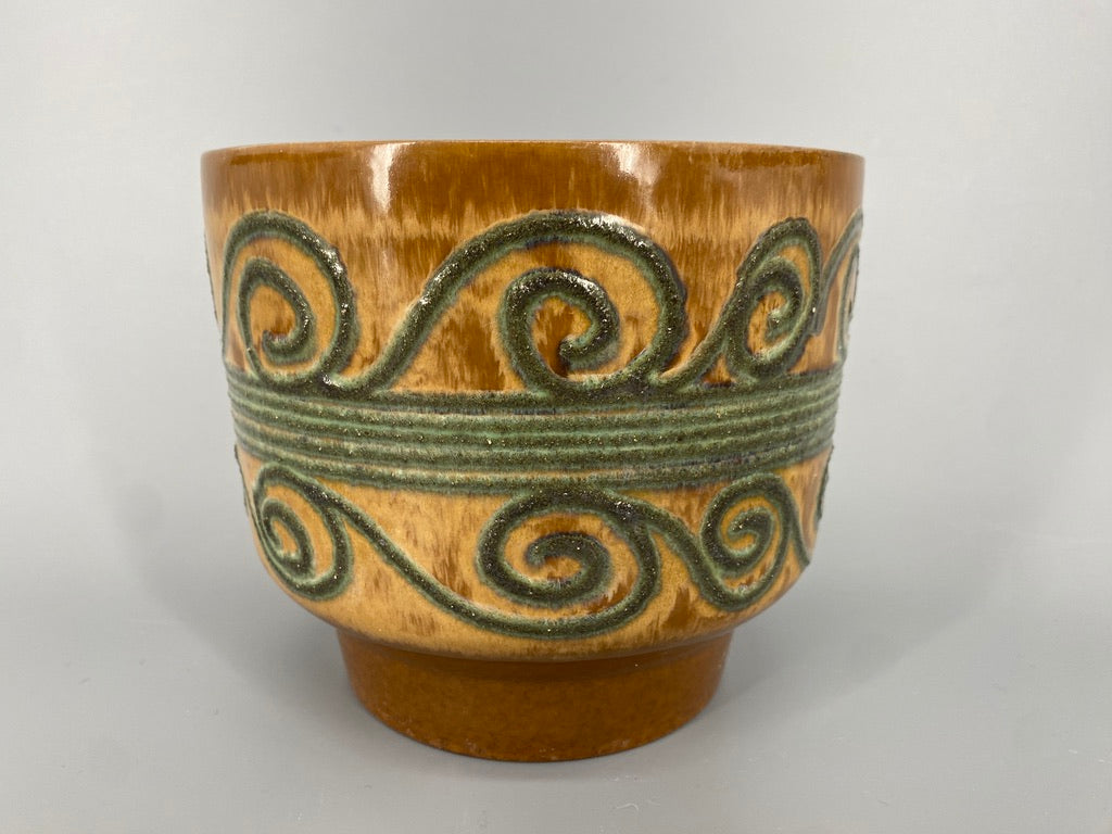 Mid Century Design Blumen-Übertopf von STREHLA Keramik, Deutschland DDR 1960er