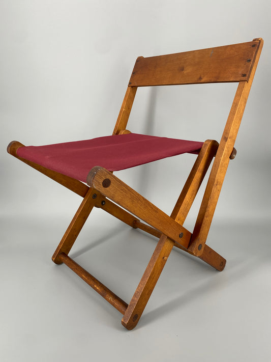 Vintage Klappstuhl aus Holz um 1950
