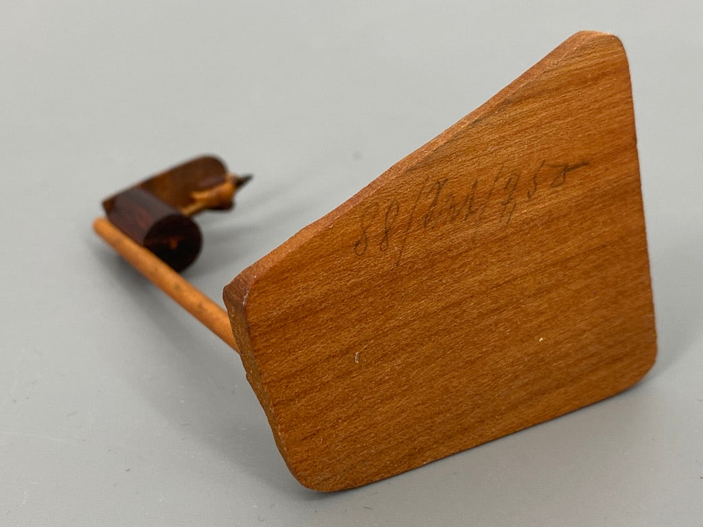 Handgeschnitzte Holzfigur aus Teakholz, Mid Century Design 1950er