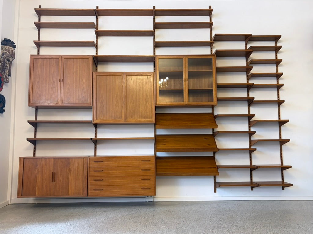 Großes Regalsystem in Teak von Kai Kristiansen für FM Møbler, Dänemark 1960er